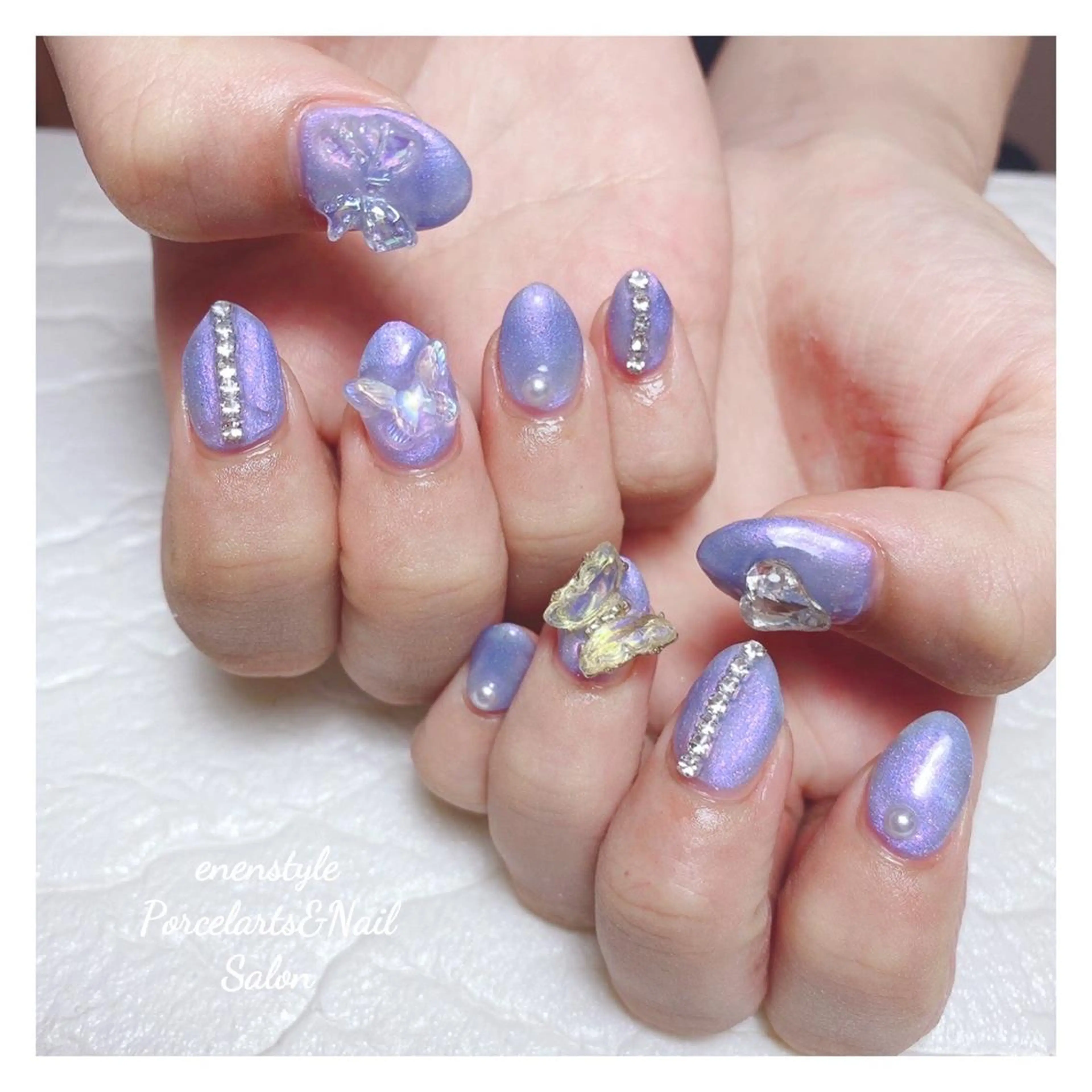 ミディアム ネイル 👑enen style👑のネイルデザイン