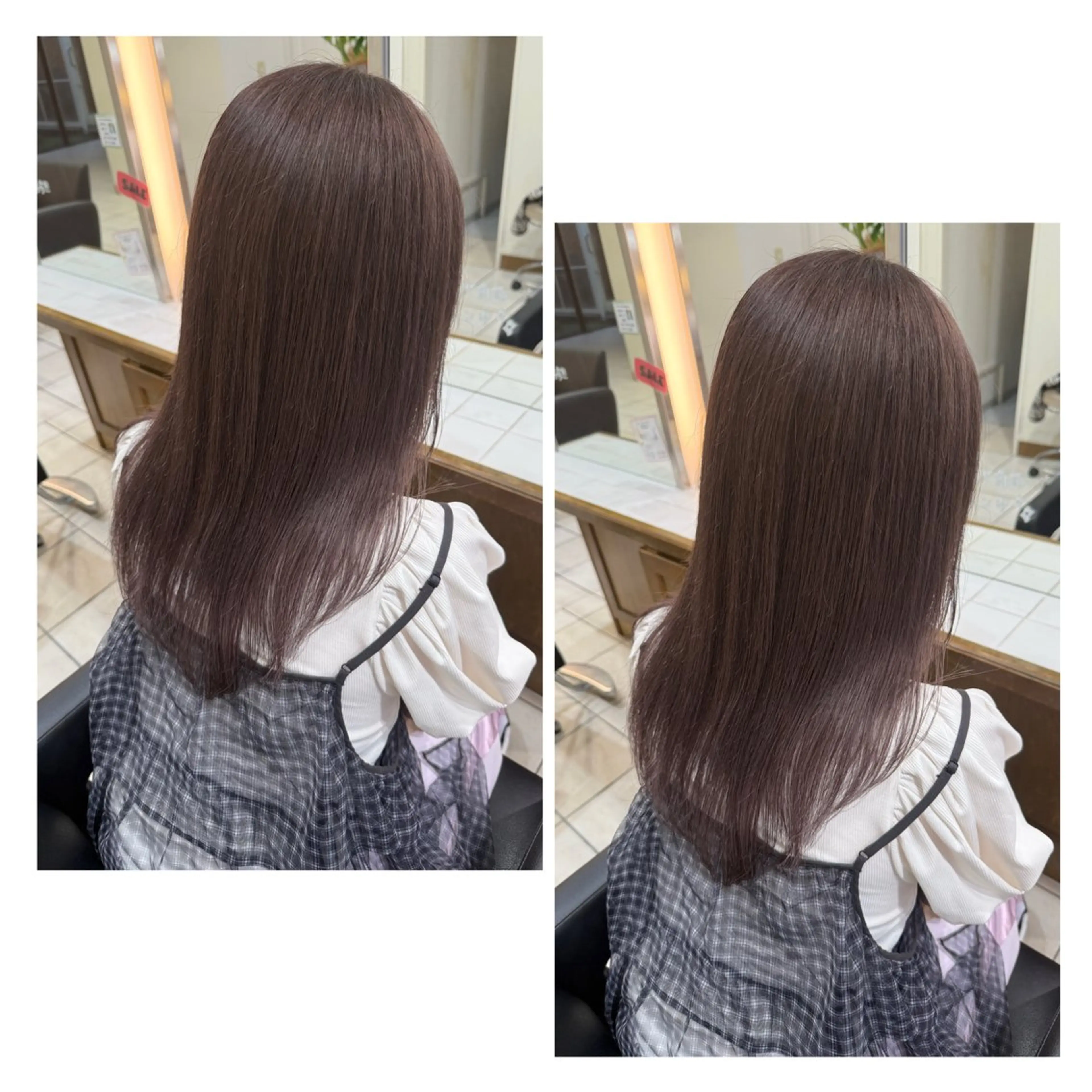 ミディアム ヘアカラー 中村未夢🤍ブリーチ なしダブルカラー🤍のヘアスタイル