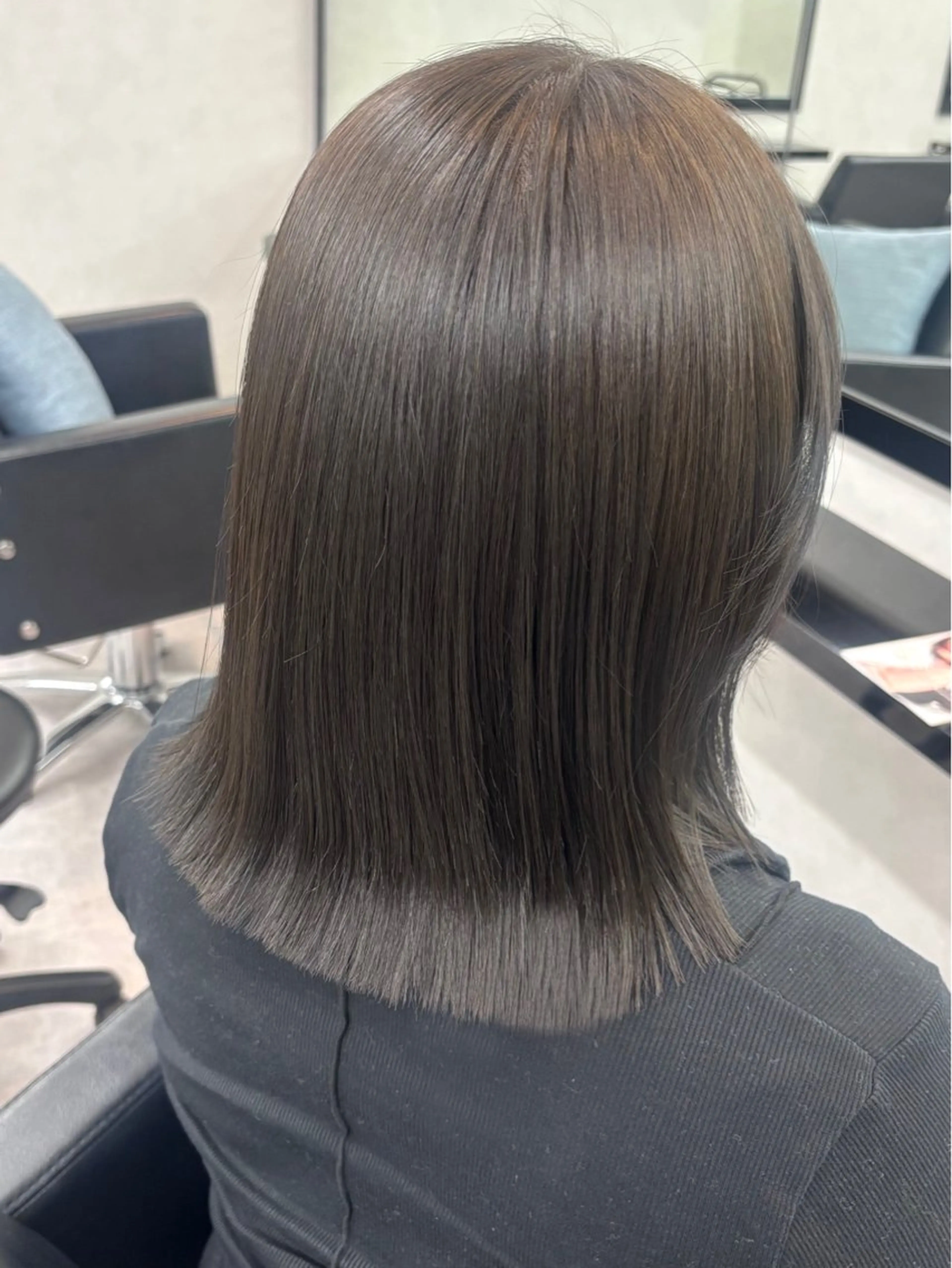 ミディアム カラー 透明感カラー 福島 あいりのヘアスタイル