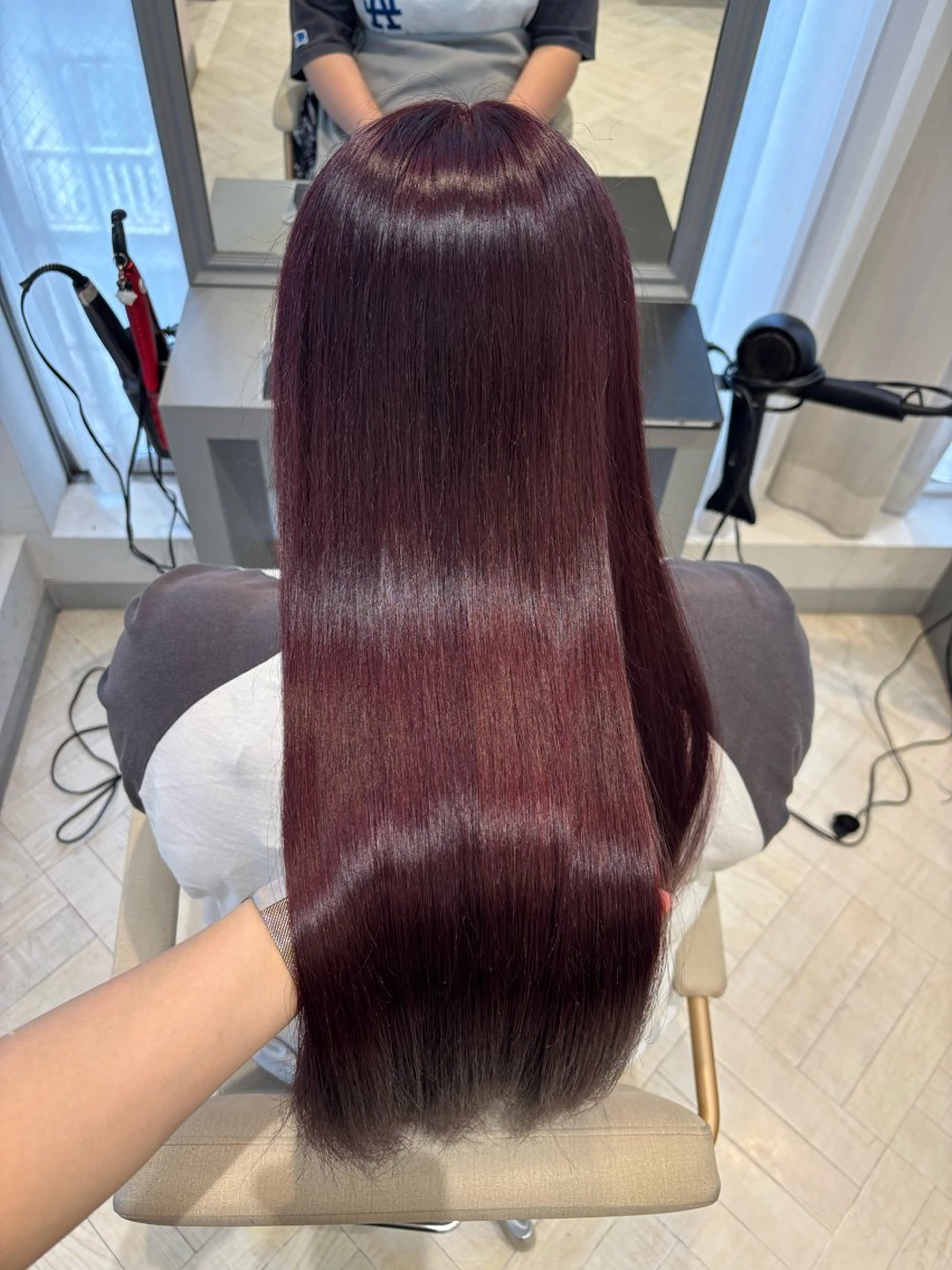 ロング カラー ラベンダーカラー ピンクカラー ピンクラベンダー 髪質改善個室salon N  北千住所属・オリーブカラー/ ピンクカラー/みさきのヘアスタイル