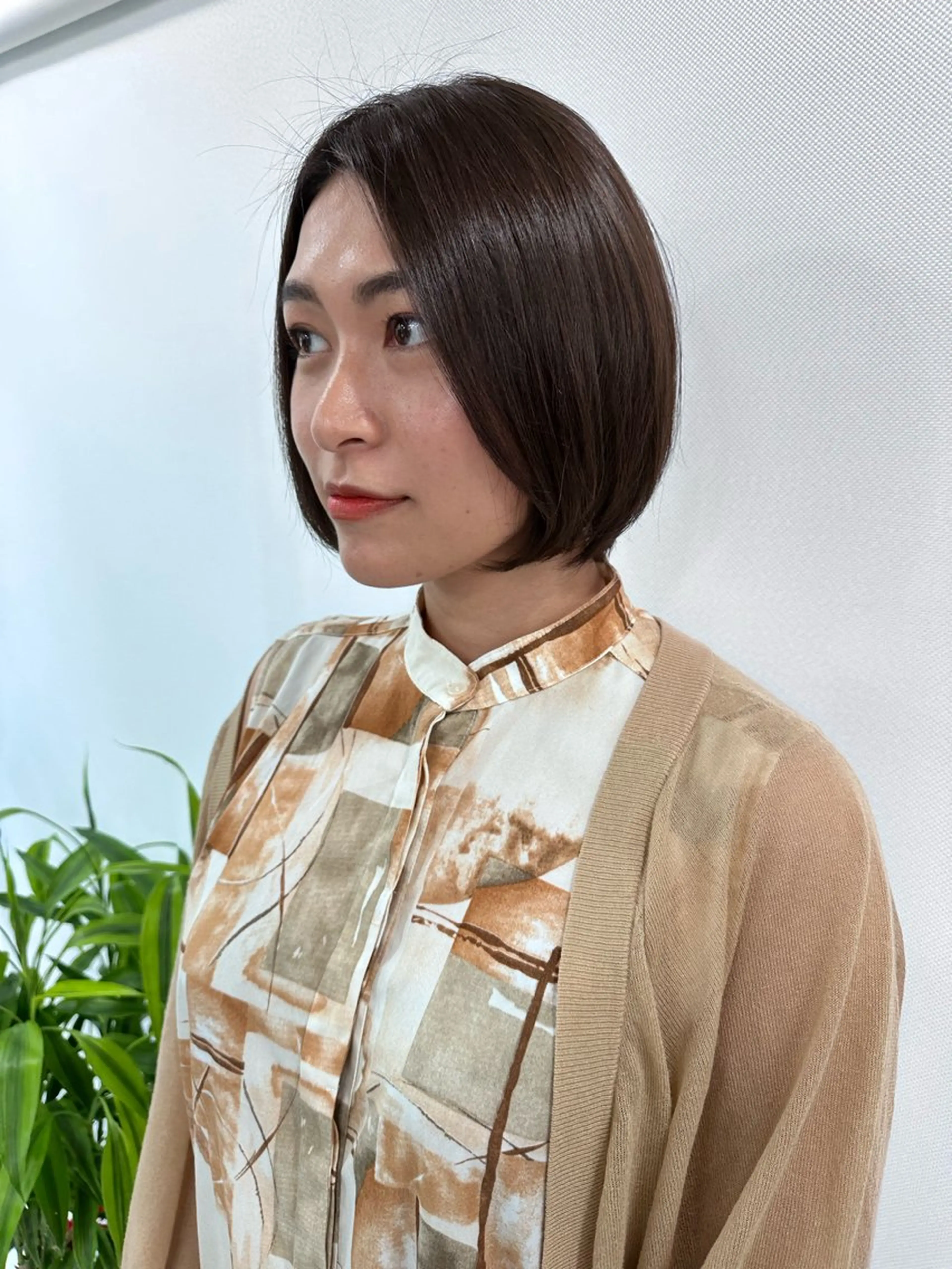 ミディアム ハイライト 髪質改善 小顔カット Endearing 銀座/レイヤーカットのヘアスタイル