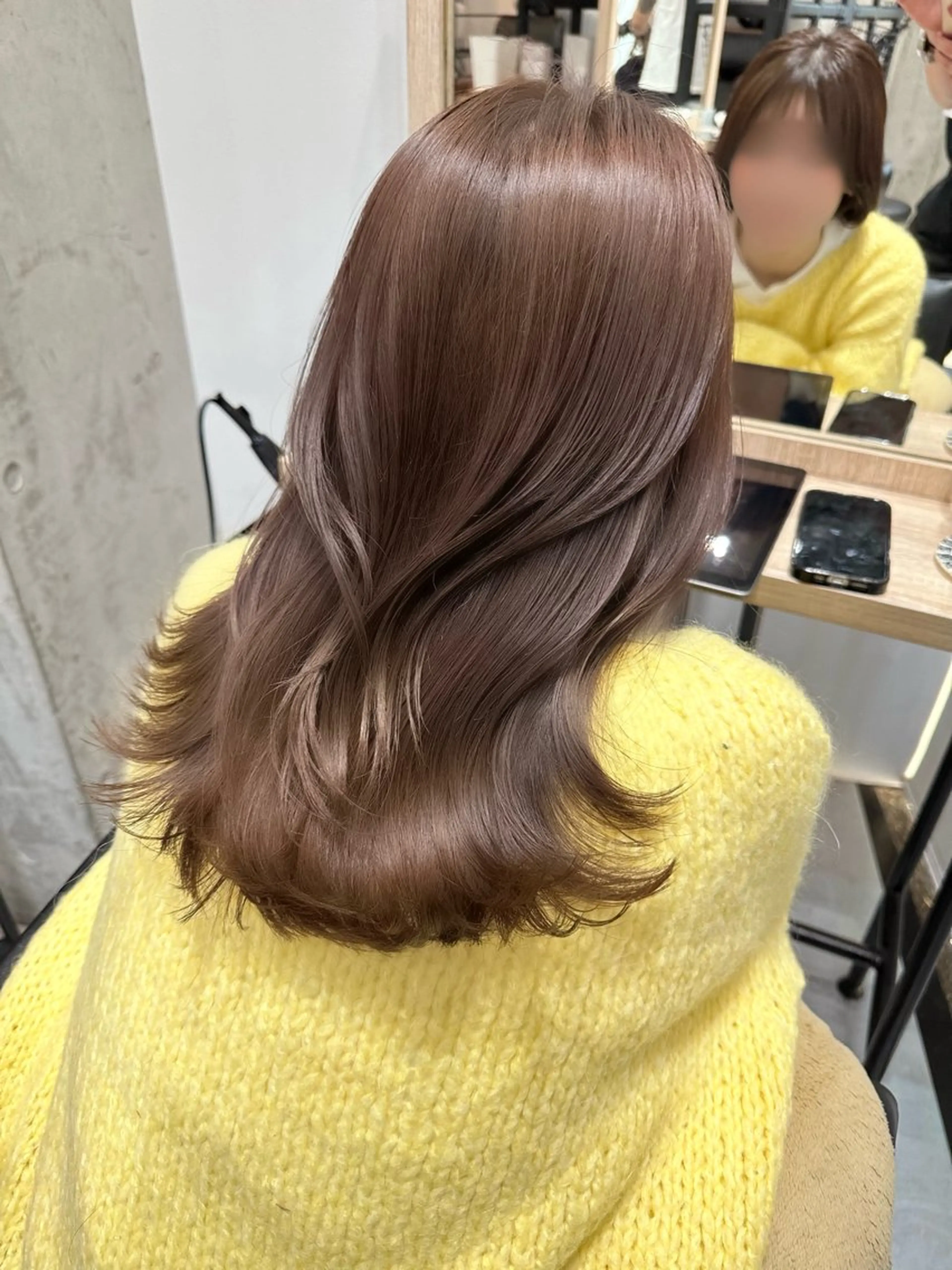 ミディアム カット ヘアカラー トリートメント ✨透明感カラー/縮毛 恵比寿HAYATO✨のヘアスタイル