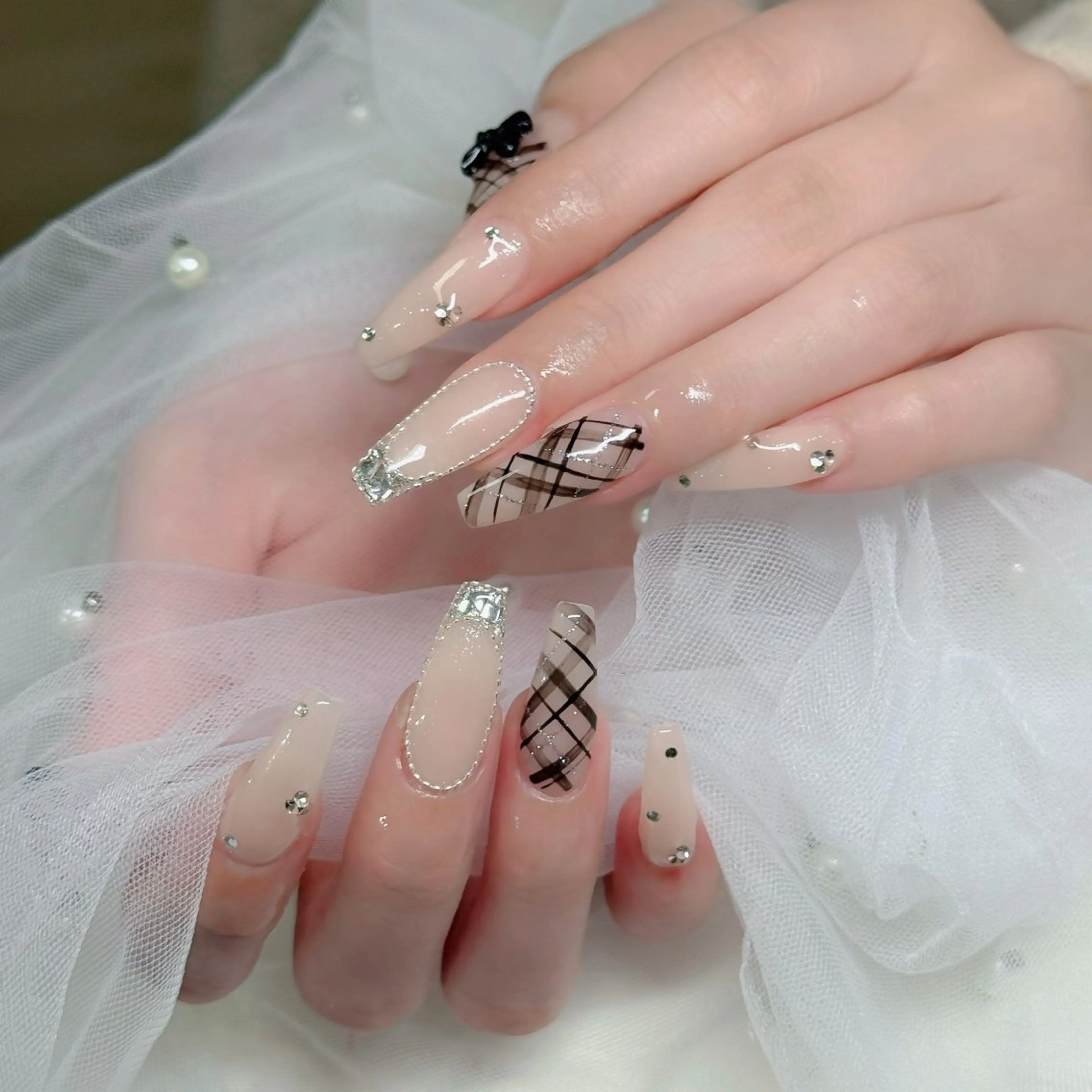 ネイル フットネイル フレンチネイル グラデーション 韓国ネイル ロングネイル ハンドネイル Hani Nail Salonのネイルデザイン