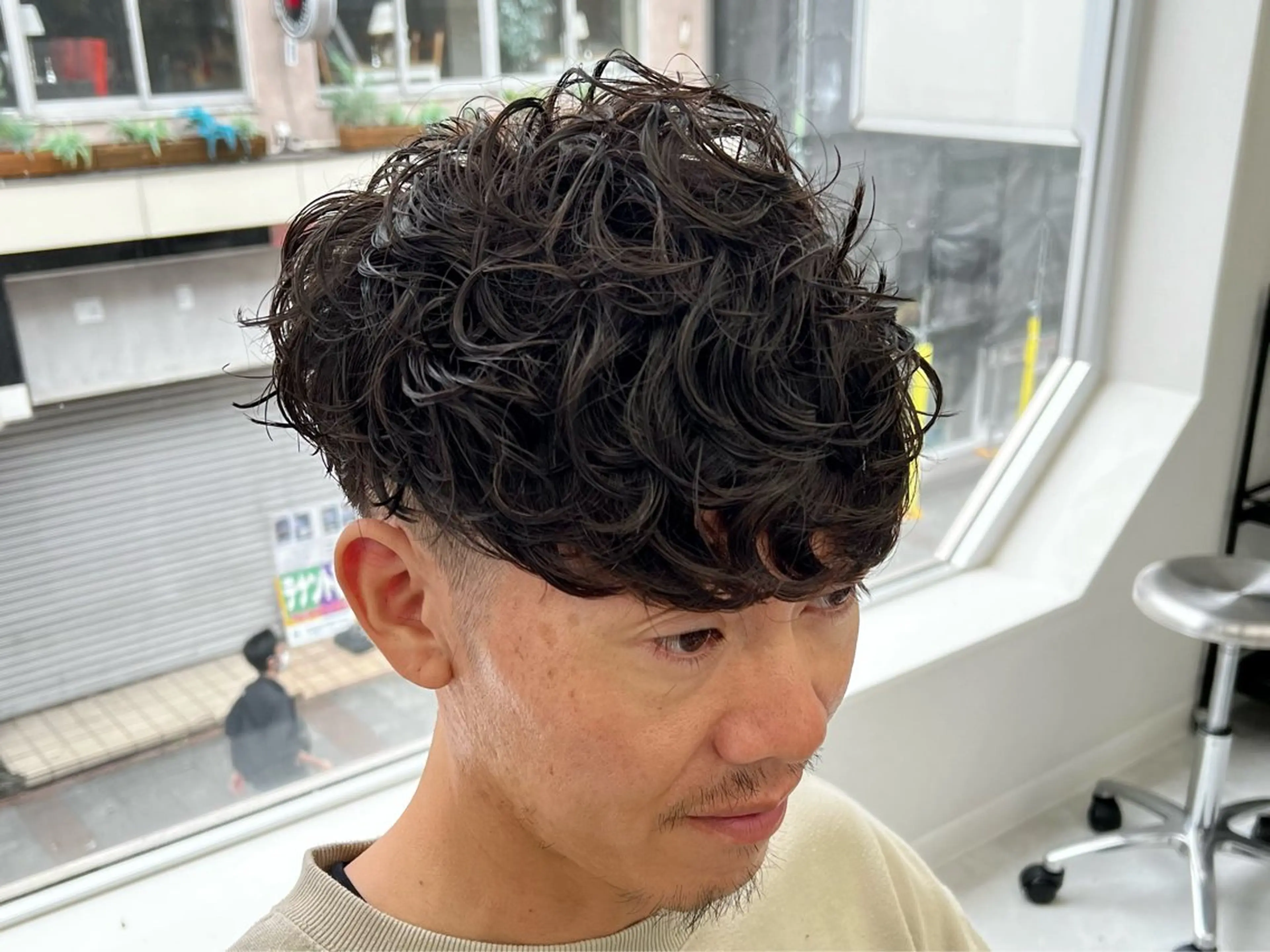 ショート パーマ メンズ カット パーマ トリートメント ヘアセット メンズパーマ名人 TAKUMAのヘアスタイル