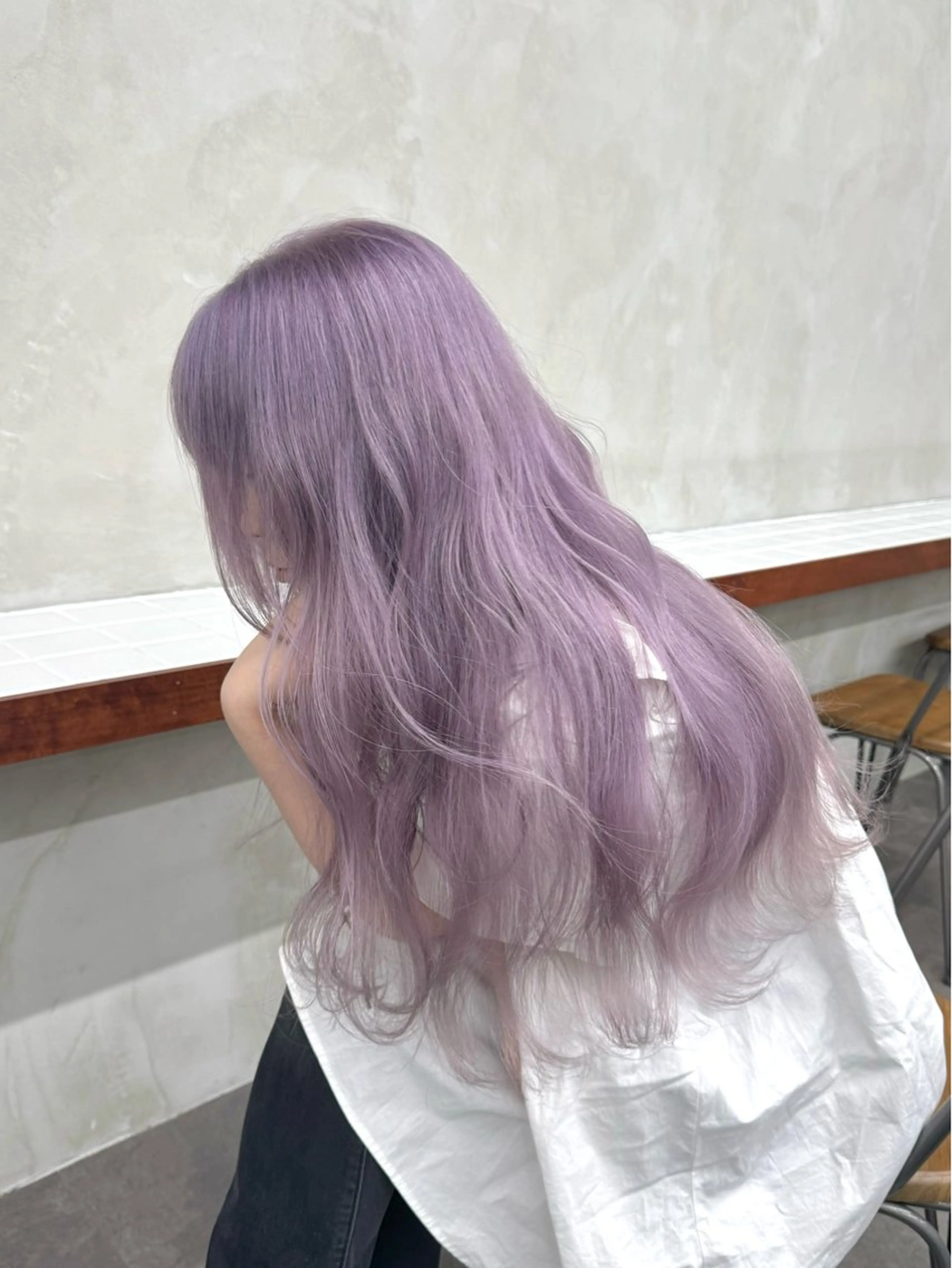 ロング アッシュ ラベンダーベージュ ピンクブラウン ボブ 髪質改善 カット ヘアカラー トリートメント ブリーチ　ハイトーン 特化🌈フジタハルキのヘアスタイル