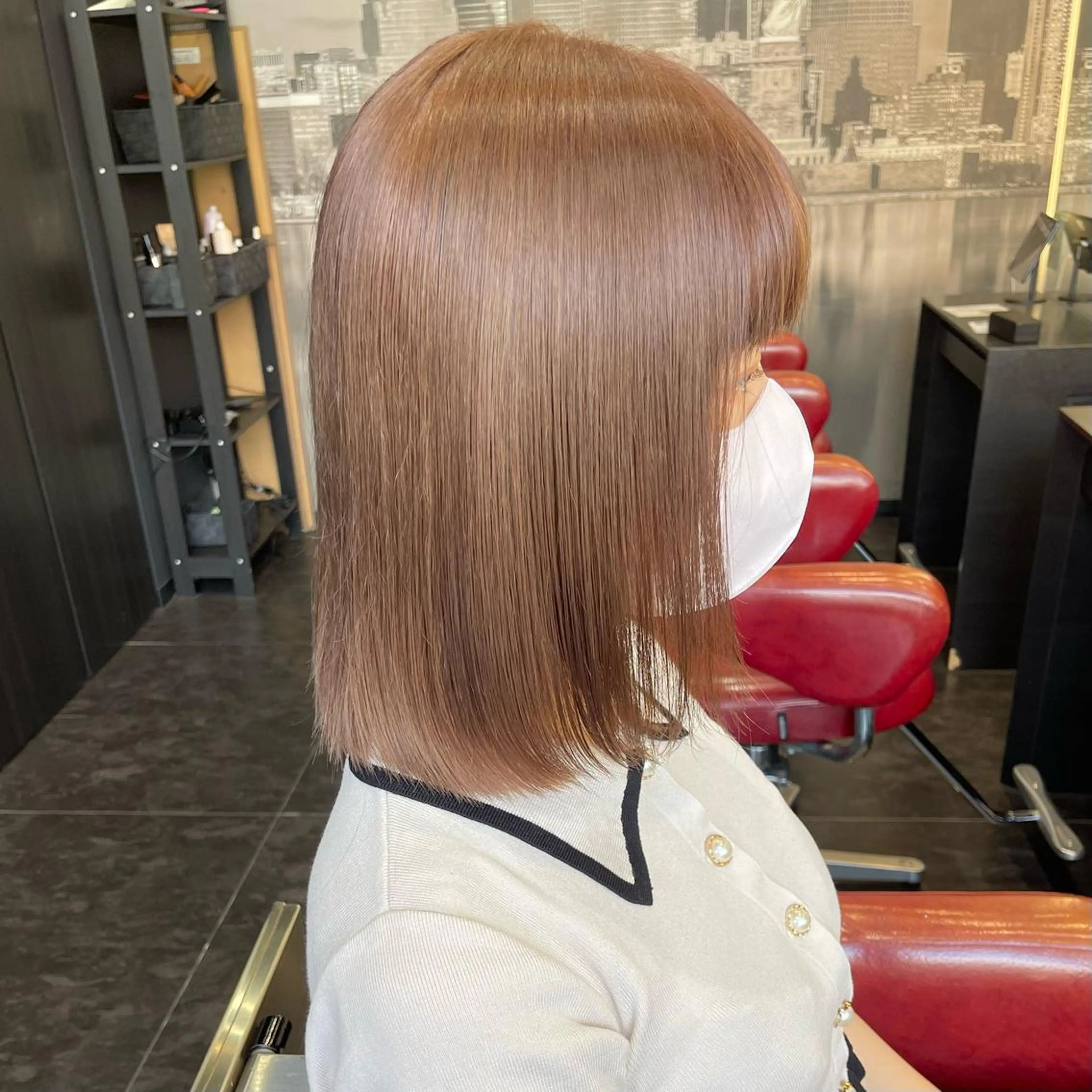 ミディアム カラー ベージュカラー ブリーチ ミルクティーベージュ ヘアカラー 𖧷 ⁺. 大人ヘア Yui 𓂃𓈒𓏸のヘアスタイル