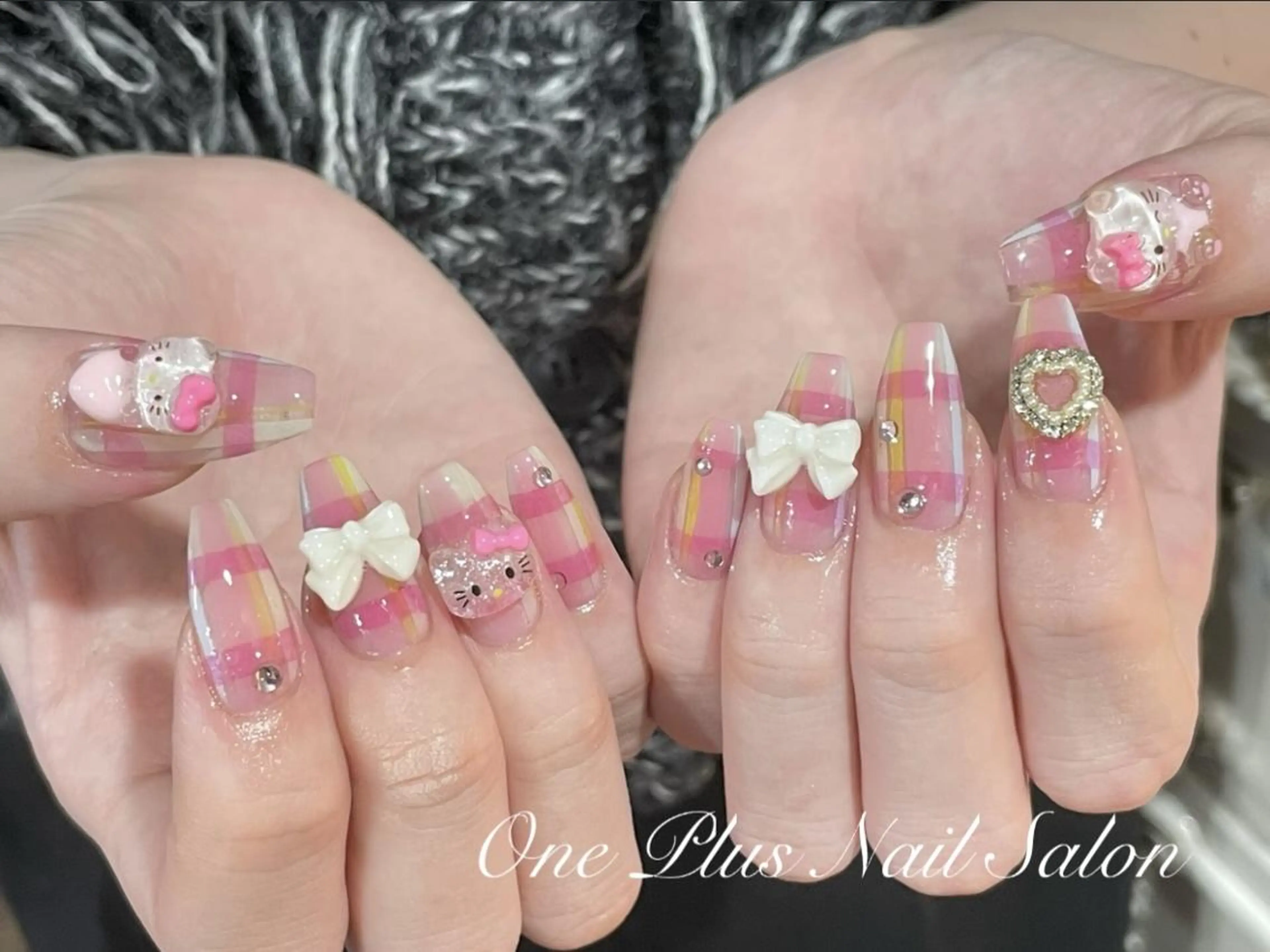 ネイル アニマル柄 ボルドー ブラウン フレンチネイル マグネットネイル One Plus キキのネイルデザイン