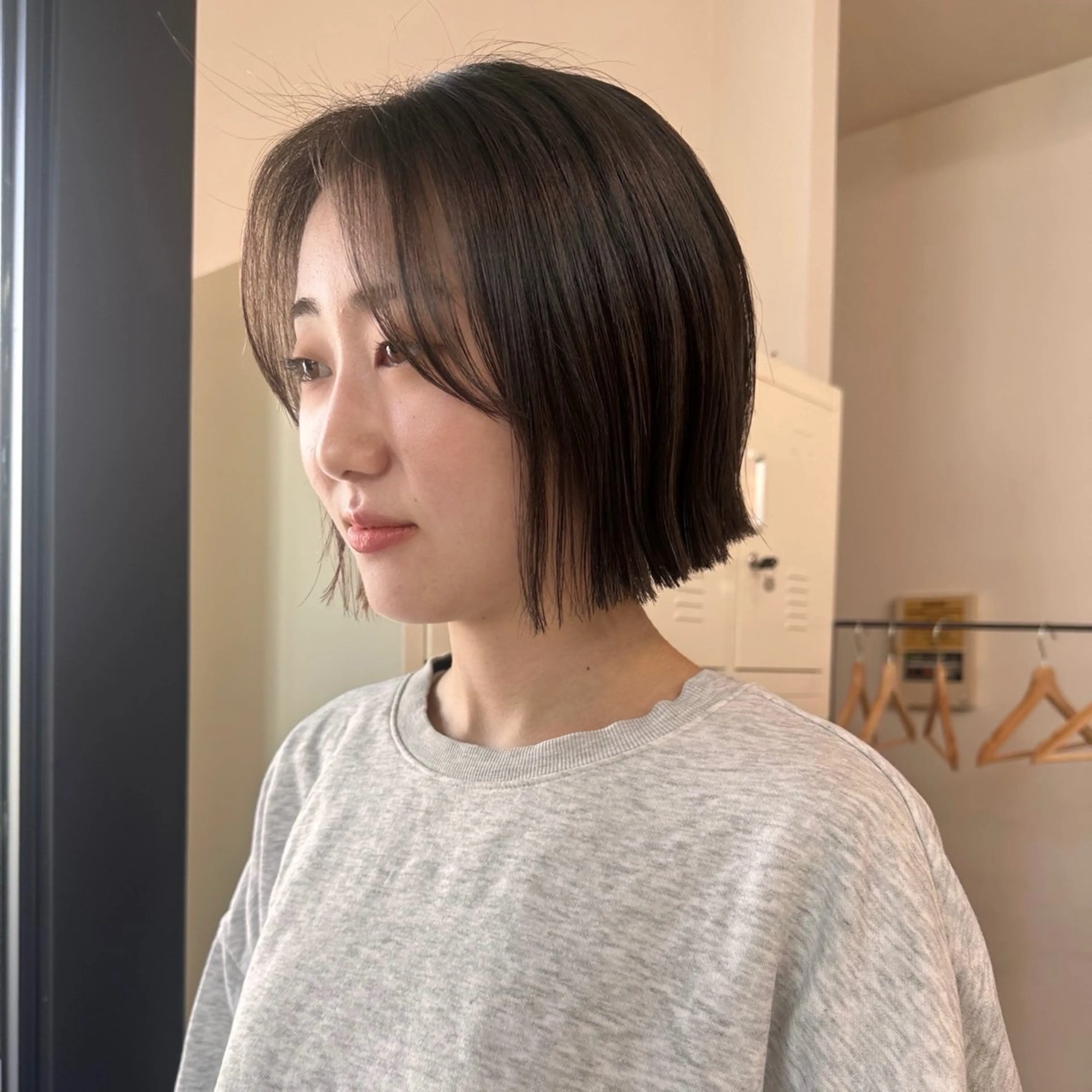 ミディアム 韓国風ヘア オルチャンヘア カット トリートメント shin enom yuukaのヘアスタイル