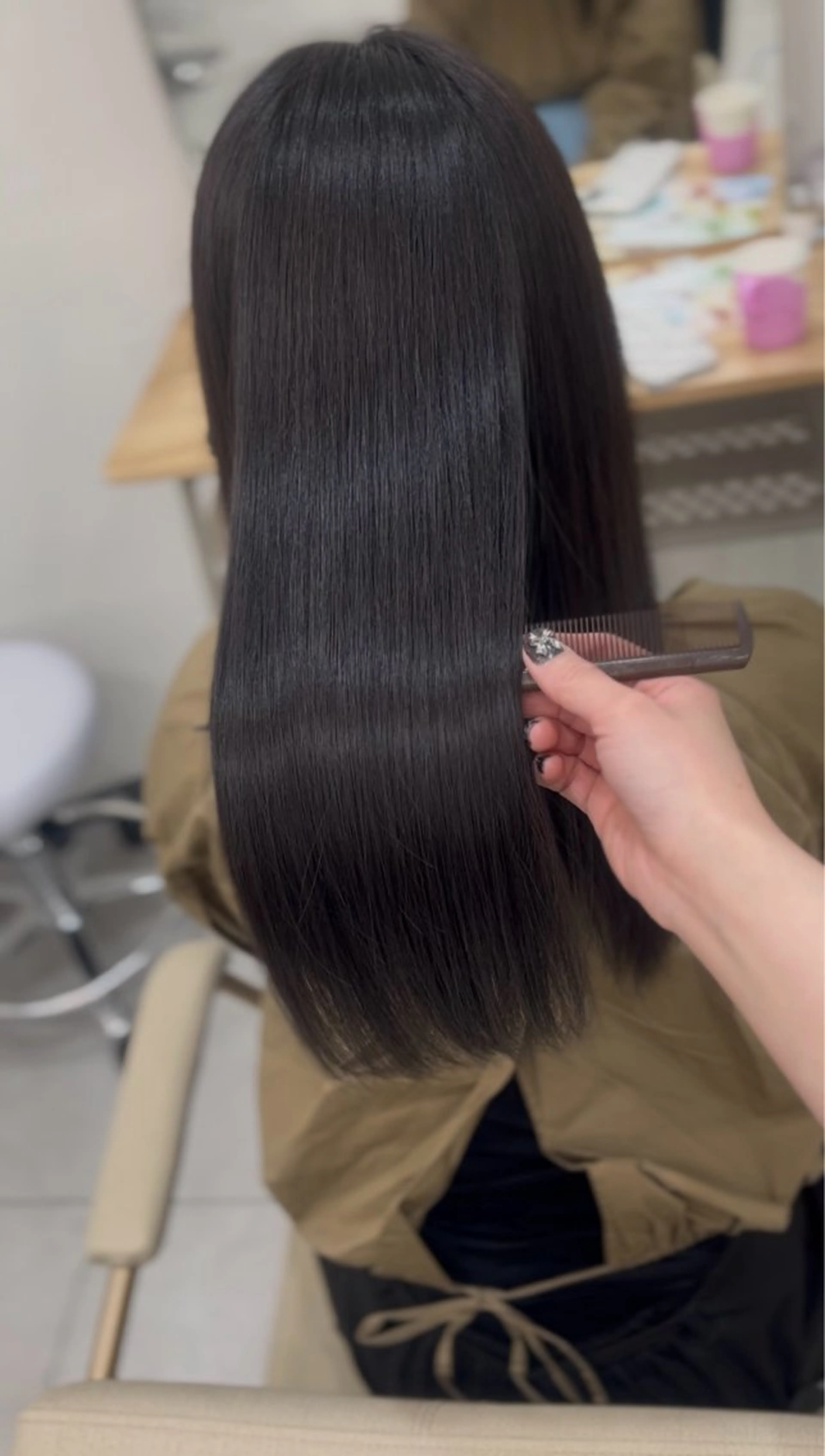 ロング 縮毛矯正 縮毛矯正 N°Elune みゆきのヘアスタイル