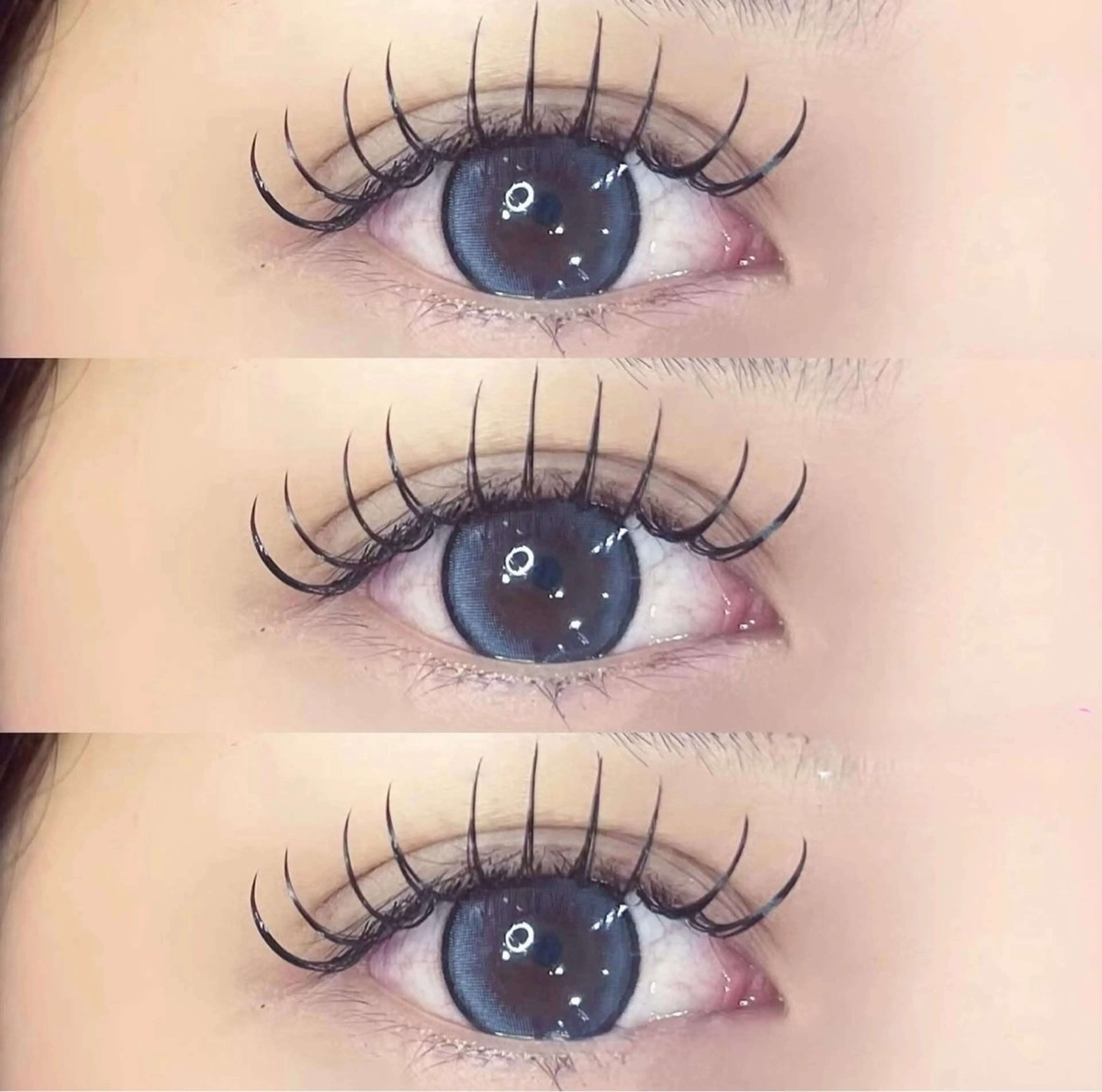 ♥️人気パリエク♥️パリジェンヌ➕フラットラシュ上まつげ両目120本  シャンプー/コーティング付　LED💡付の写真