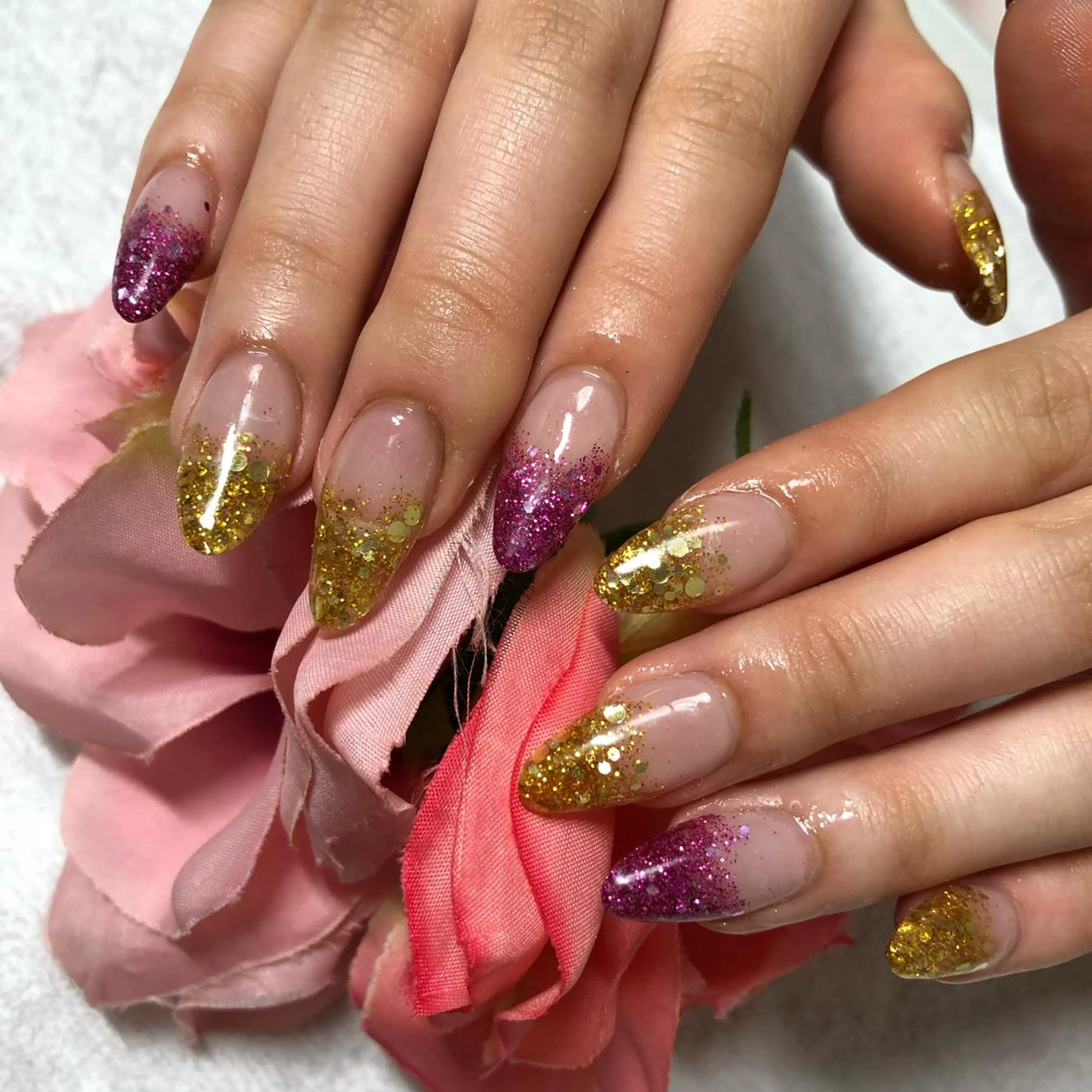 セミロング ネイル ハンドネイル 《LB》ラブリエ Nail&eyeのマツエク・マツパデザイン