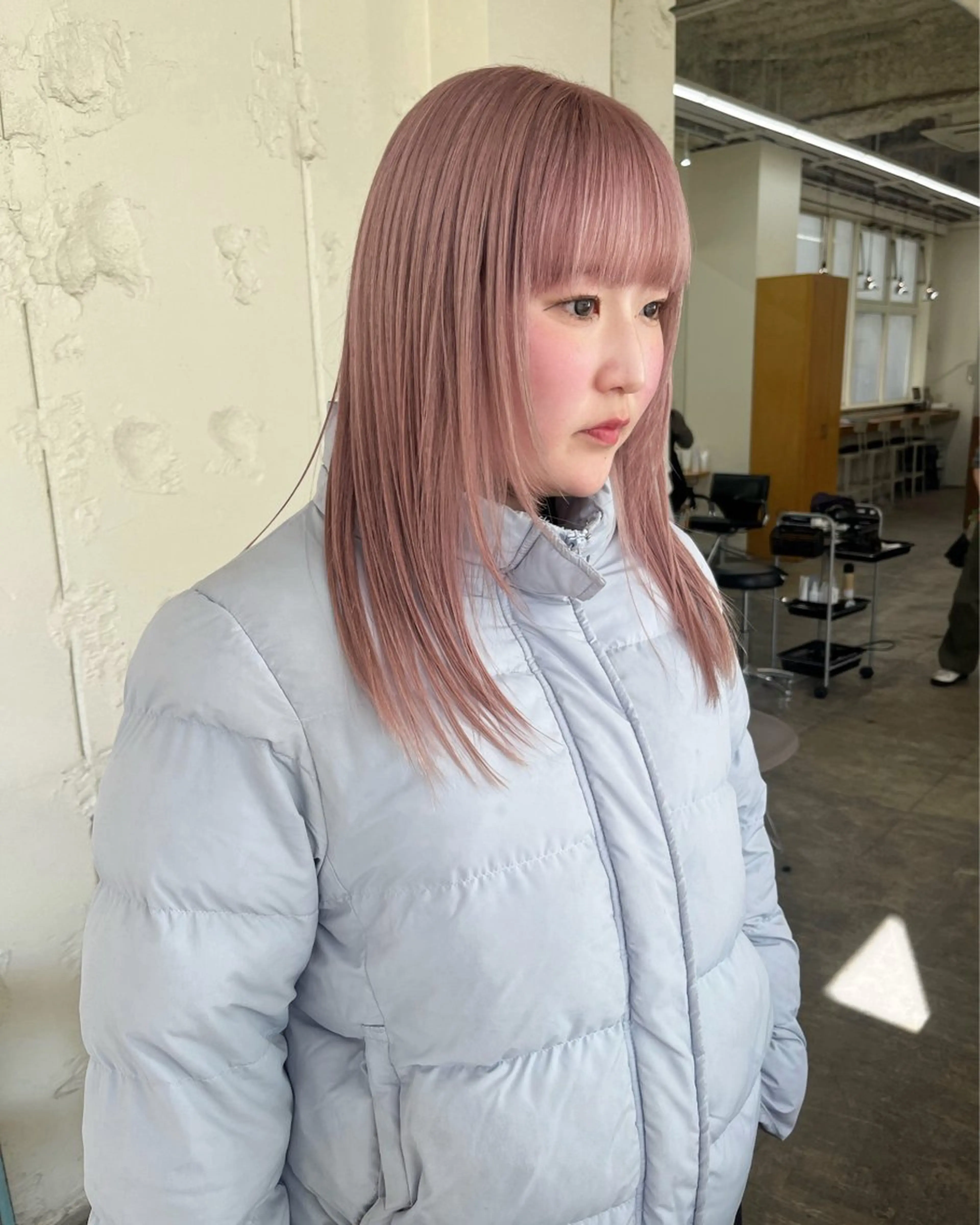 ミディアム カラー ブリーチ ピンクカラー カット ヘアカラー トリートメント SALOWIN町田所属・ハイトーン🦢 Natsumiのヘアスタイル