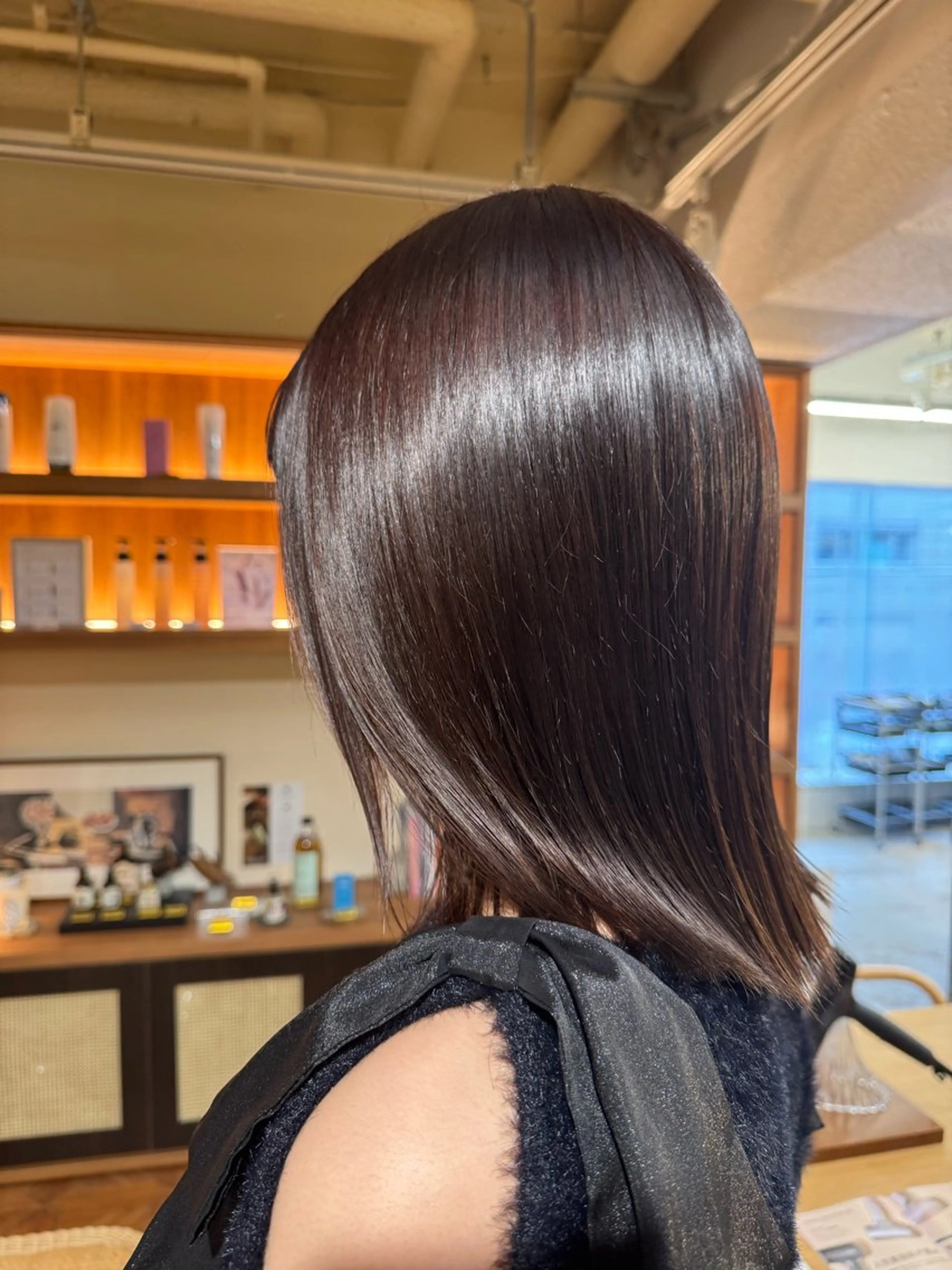 ミディアム 縮毛矯正 ROSTAR セイゴのヘアスタイル