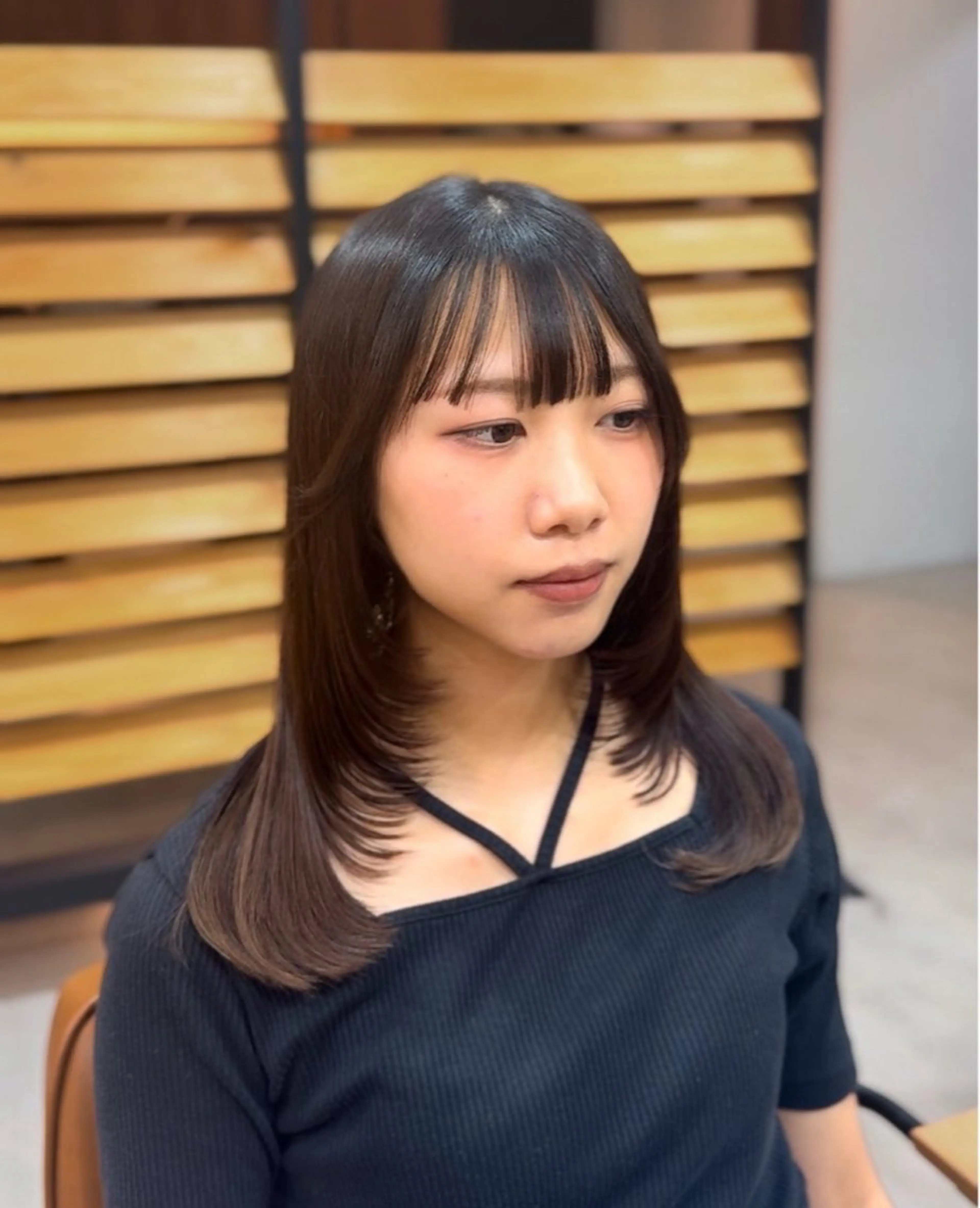 セミロング カット トリートメント yuzua/縮毛矯正 /レイヤー/艶カラーのヘアスタイル