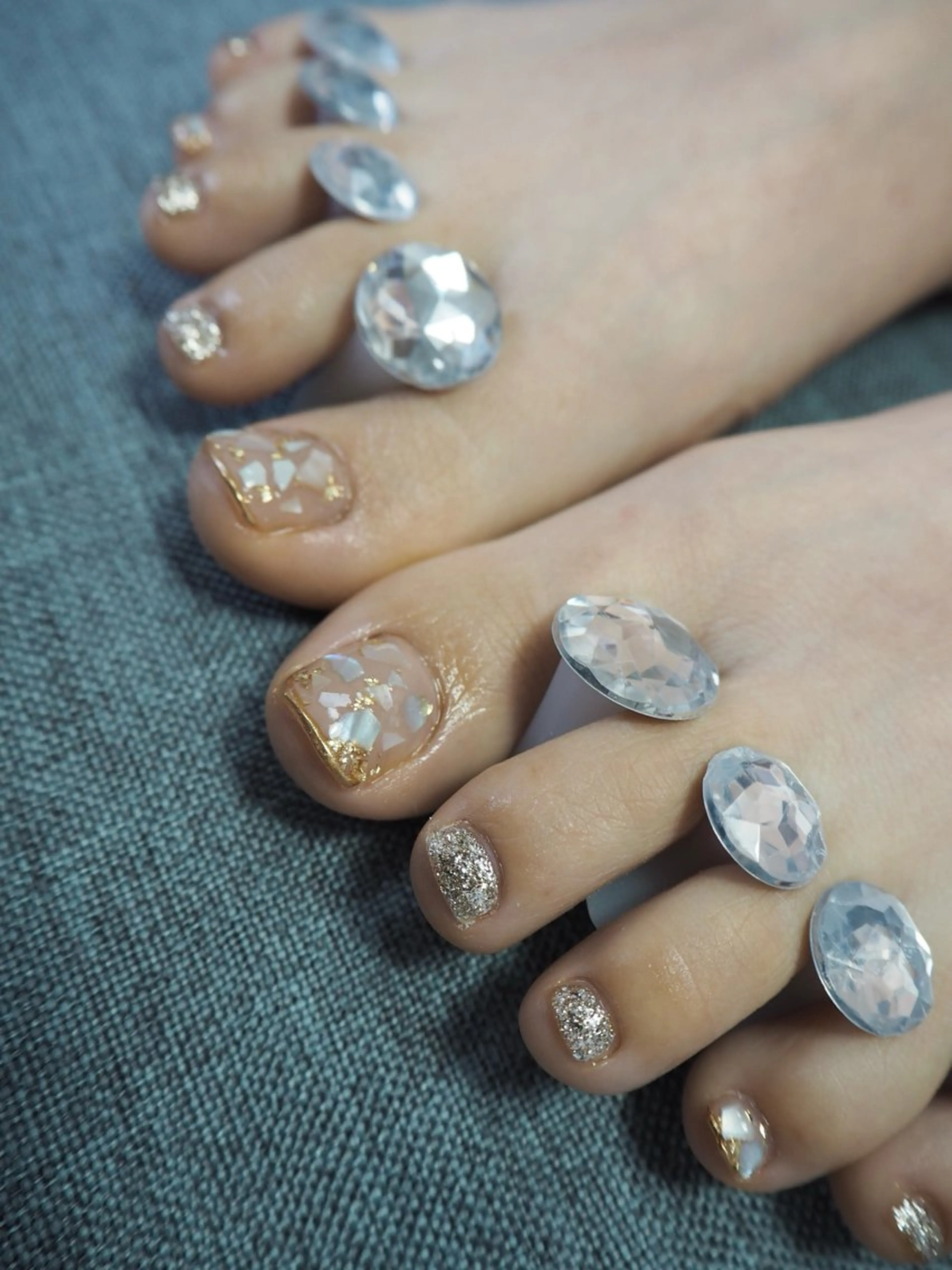 ネイル フットネイル ピンク AND mielのネイルデザイン