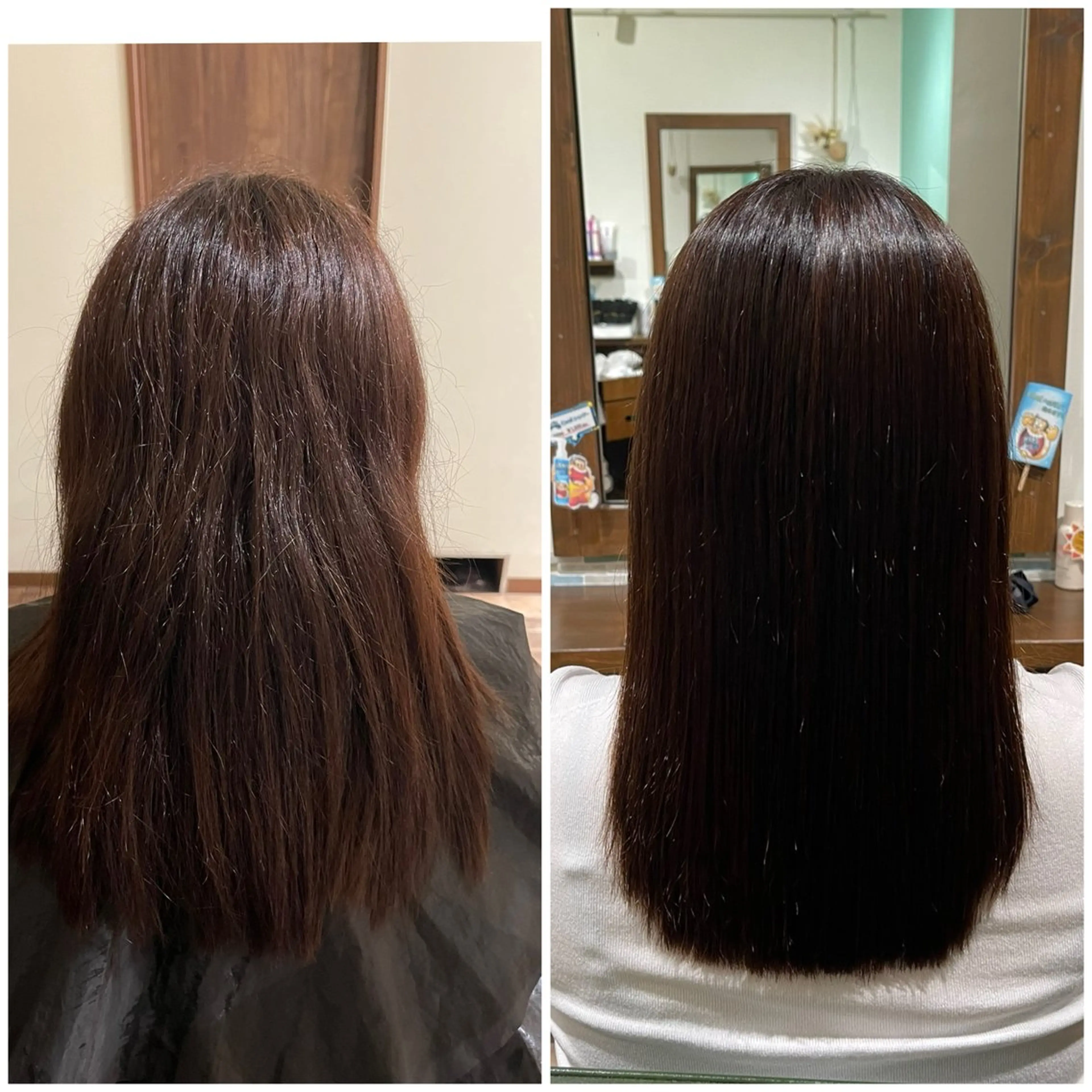 ロング 酸性ストレート 縮毛矯正 テライ ケイショウのヘアスタイル