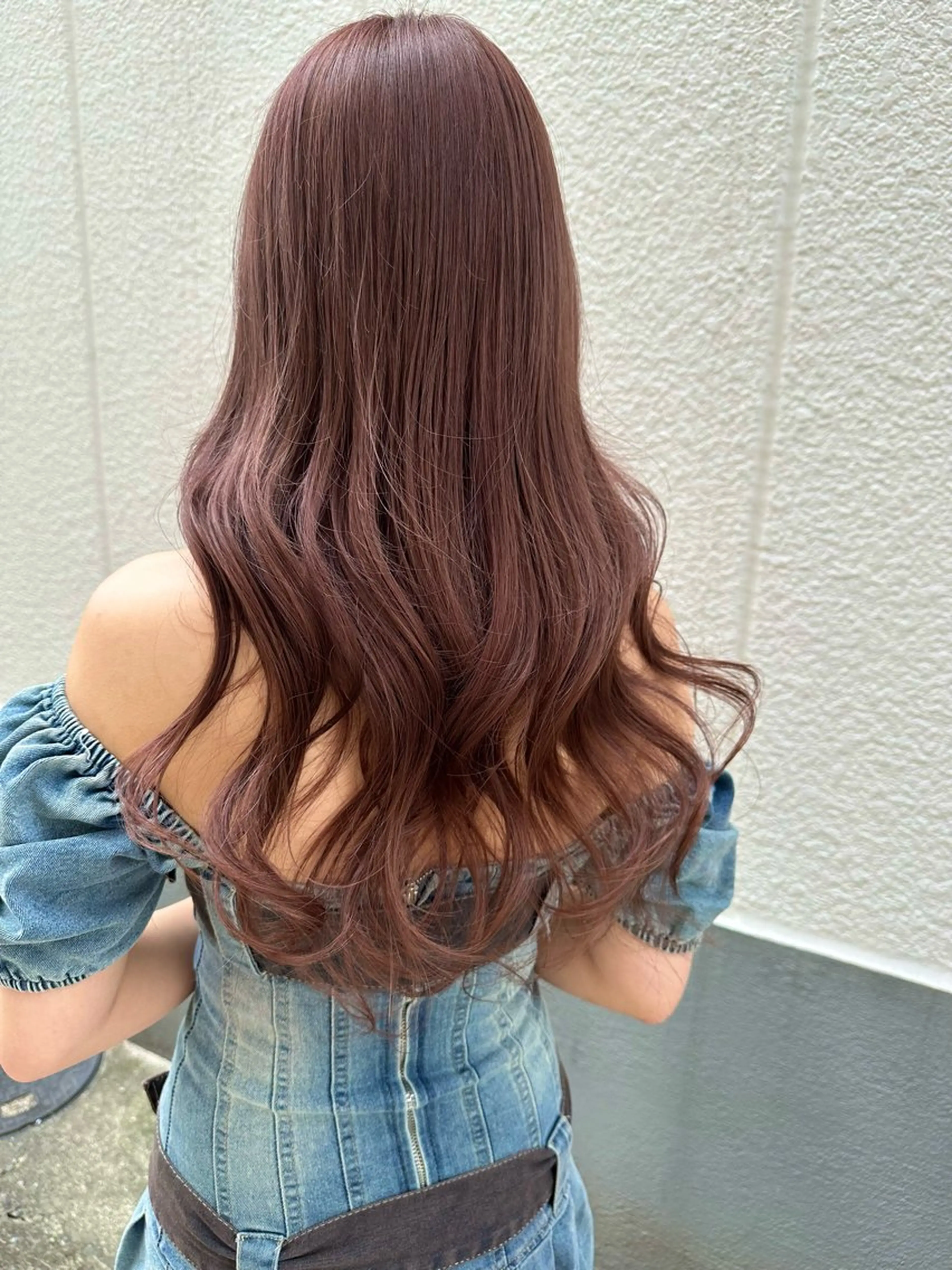 ロング パープルカラー 若山 敦のヘアスタイル