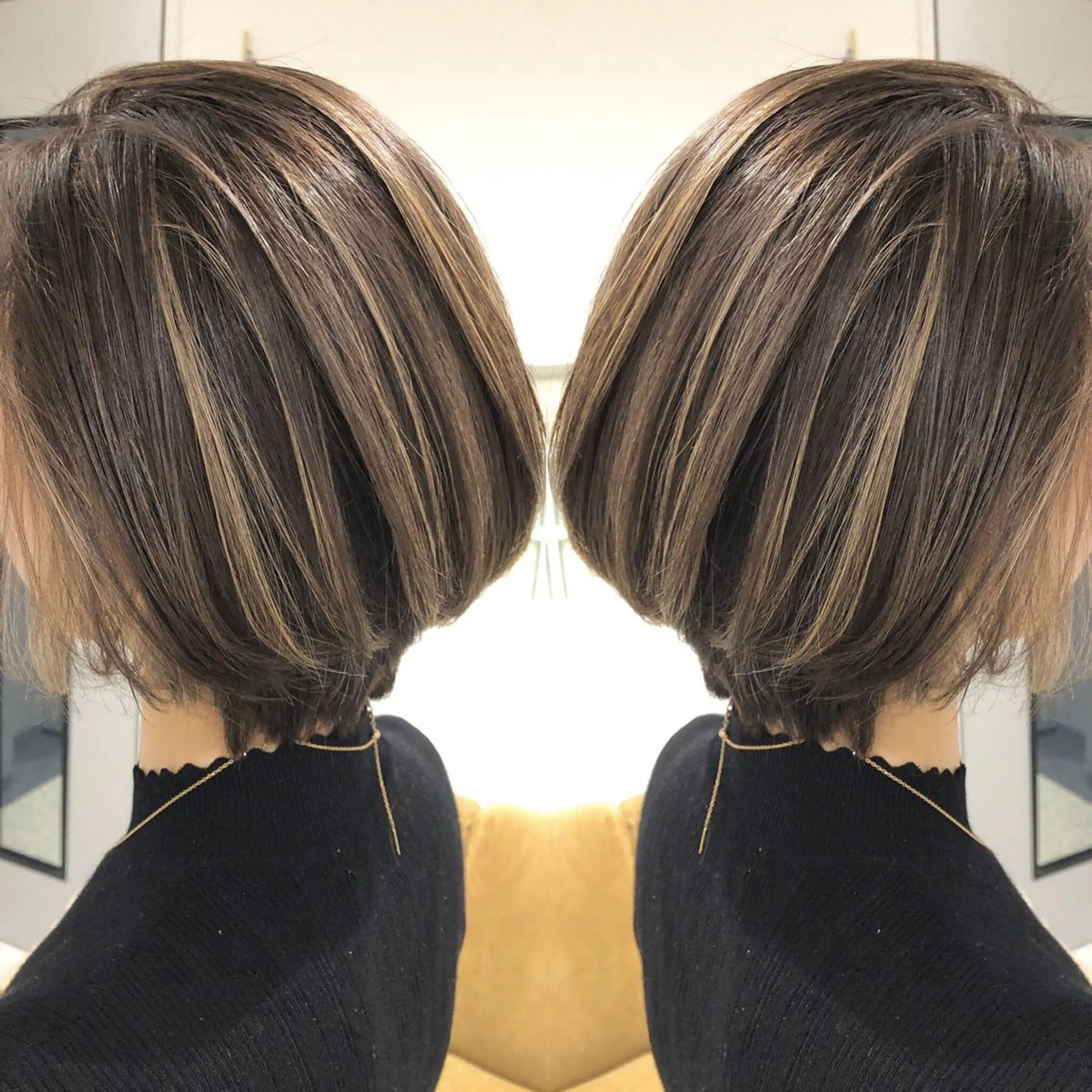 ショート カラー ハイライトカラー ハイライト ショートヘア カット ヘアカラー トリートメント JILBLAN京都 ショート/ハイライトのヘアスタイル