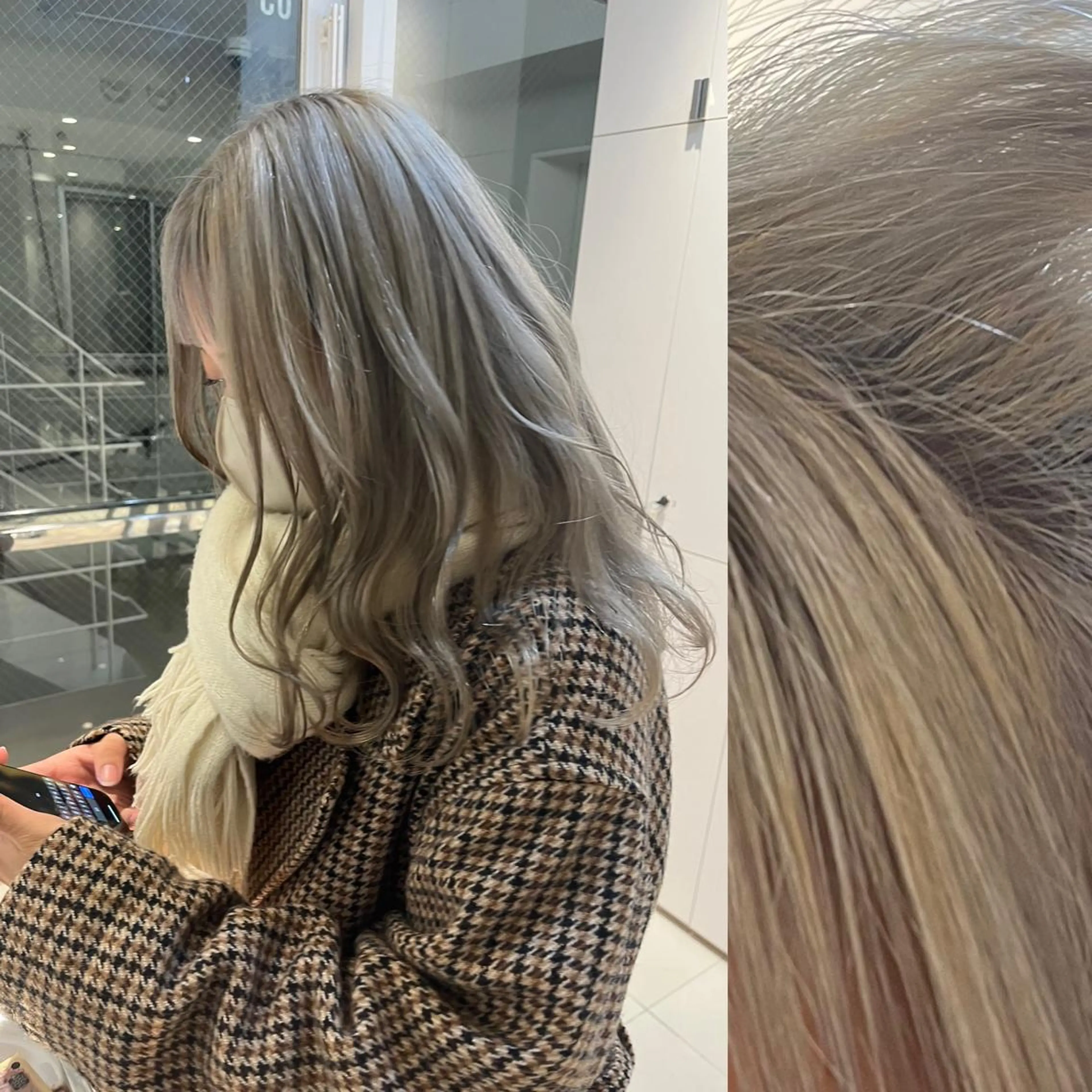 セミロング カラー ヘアアレンジ 成人式 ベージュカラー ブリーチ ブラウンカラー ケアブリーチ stylist ◎RUKI.のヘアスタイル