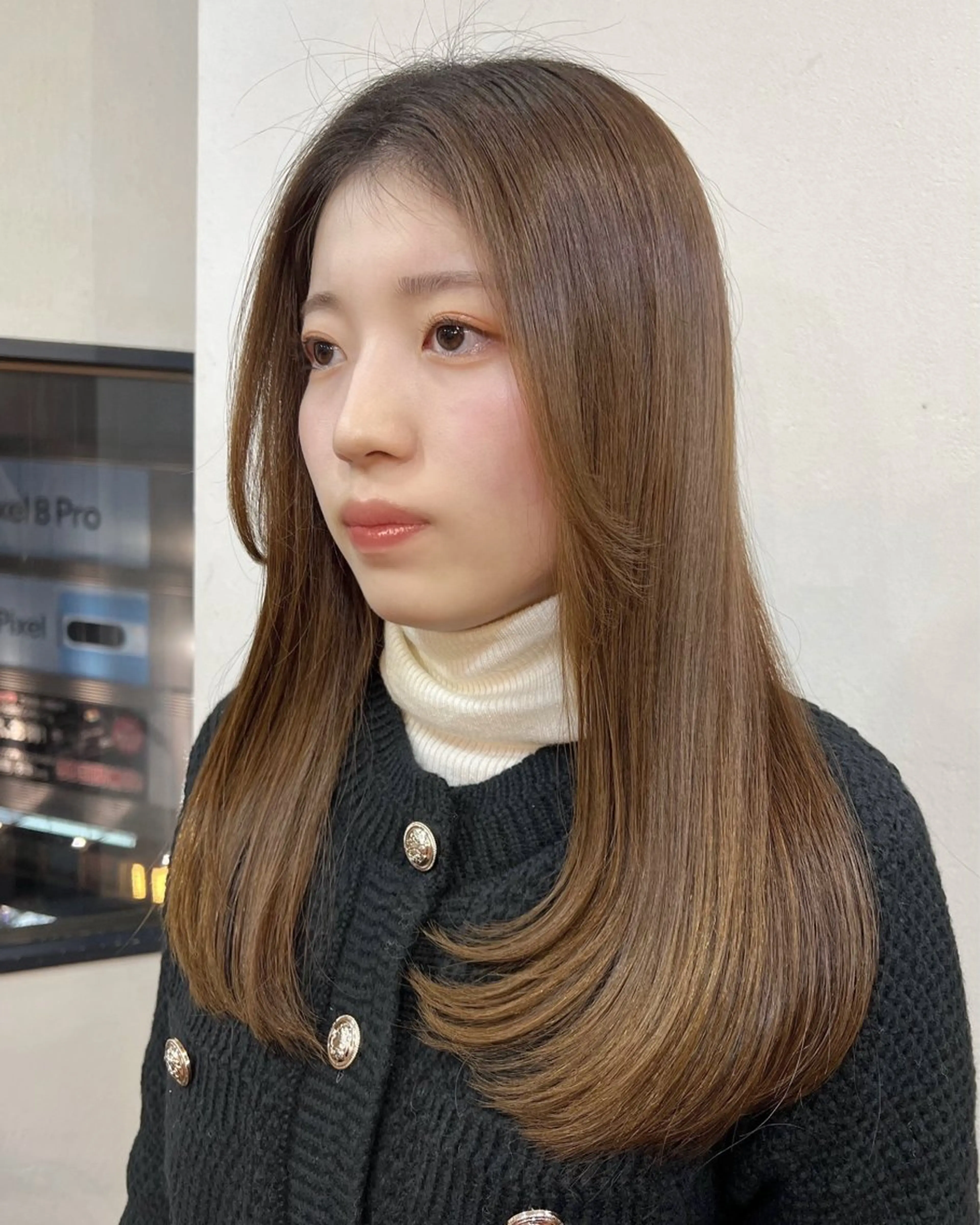 ロング 縮毛矯正 韓国ヘア 🎀華澄のヘアスタイル