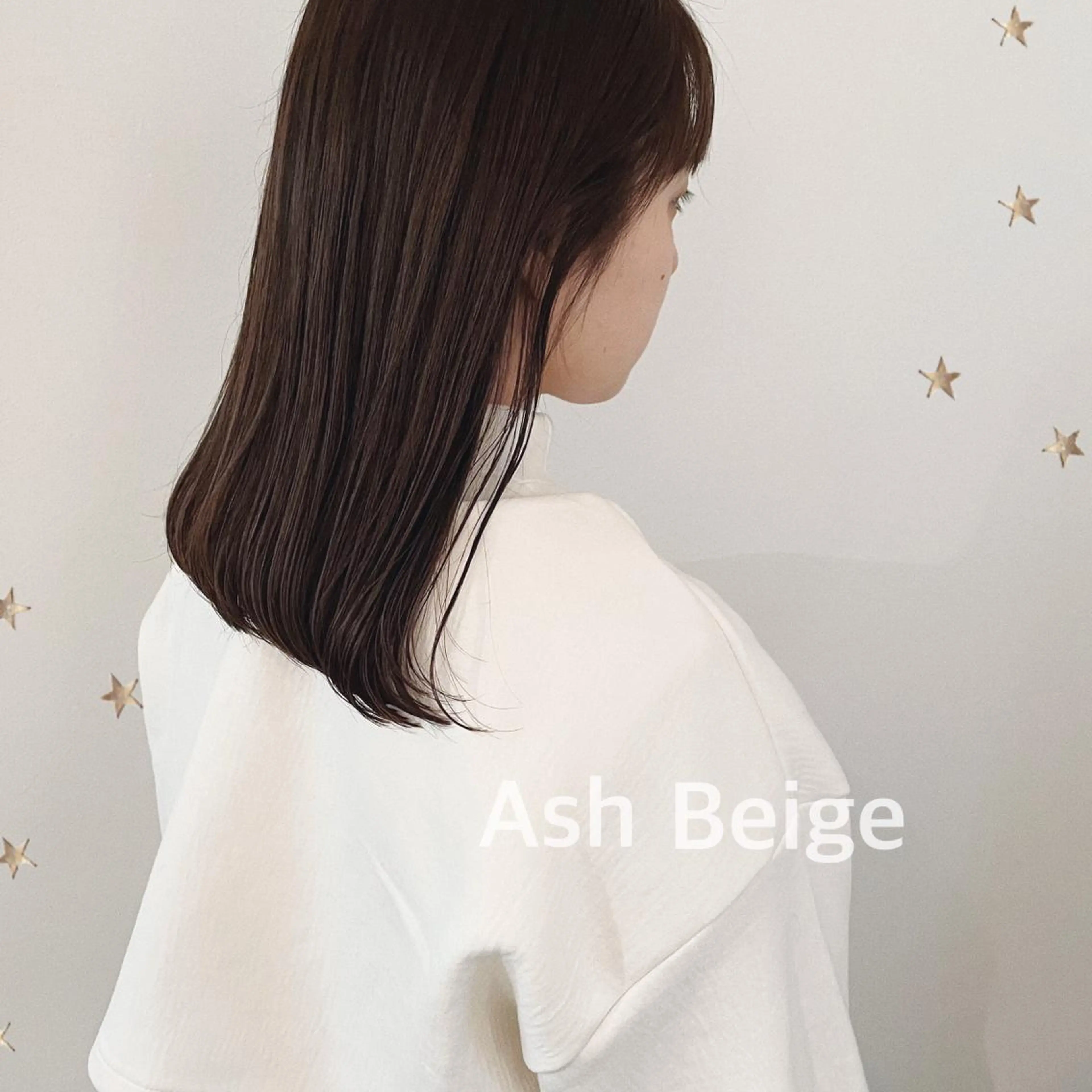 ミディアム カラー カット ヘアカラー 市川 千夏のヘアスタイル