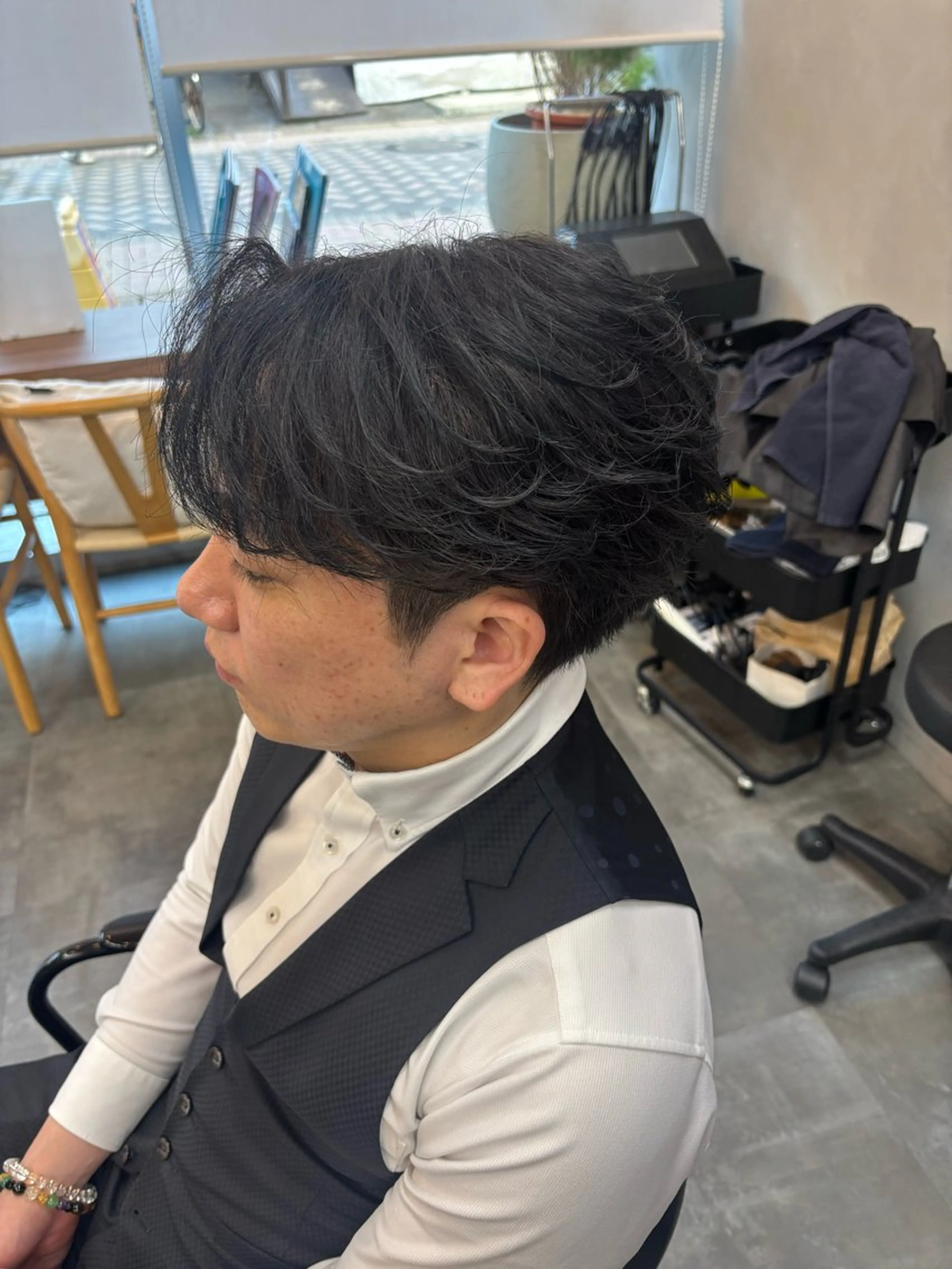 ショート メンズ カット パーマ 鹿児島 TSUBASAのヘアスタイル