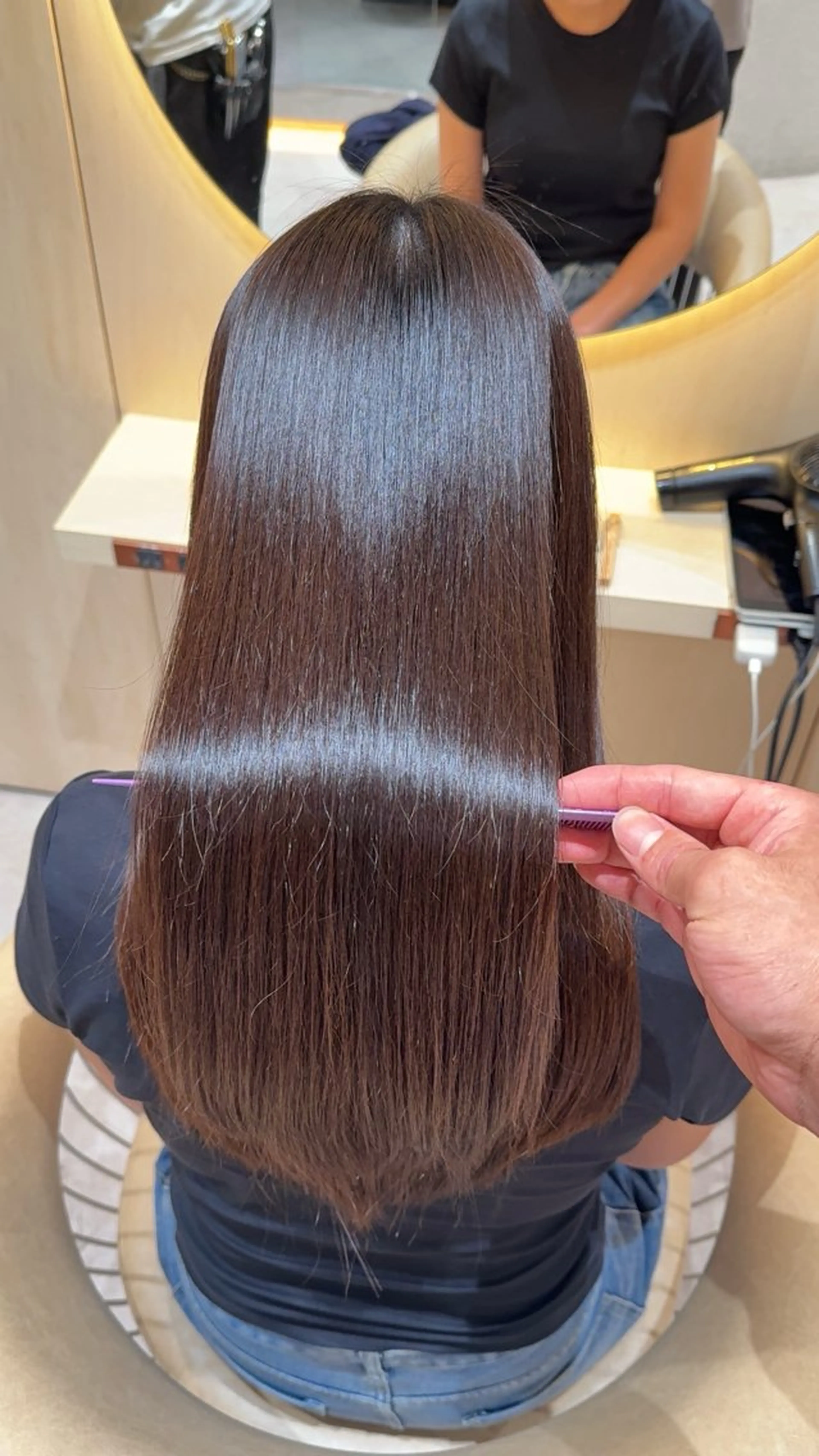 ロング カラー カット ヘアカラー 縮毛矯正 レイヤー❣️縮毛矯 川村利幸のヘアスタイル