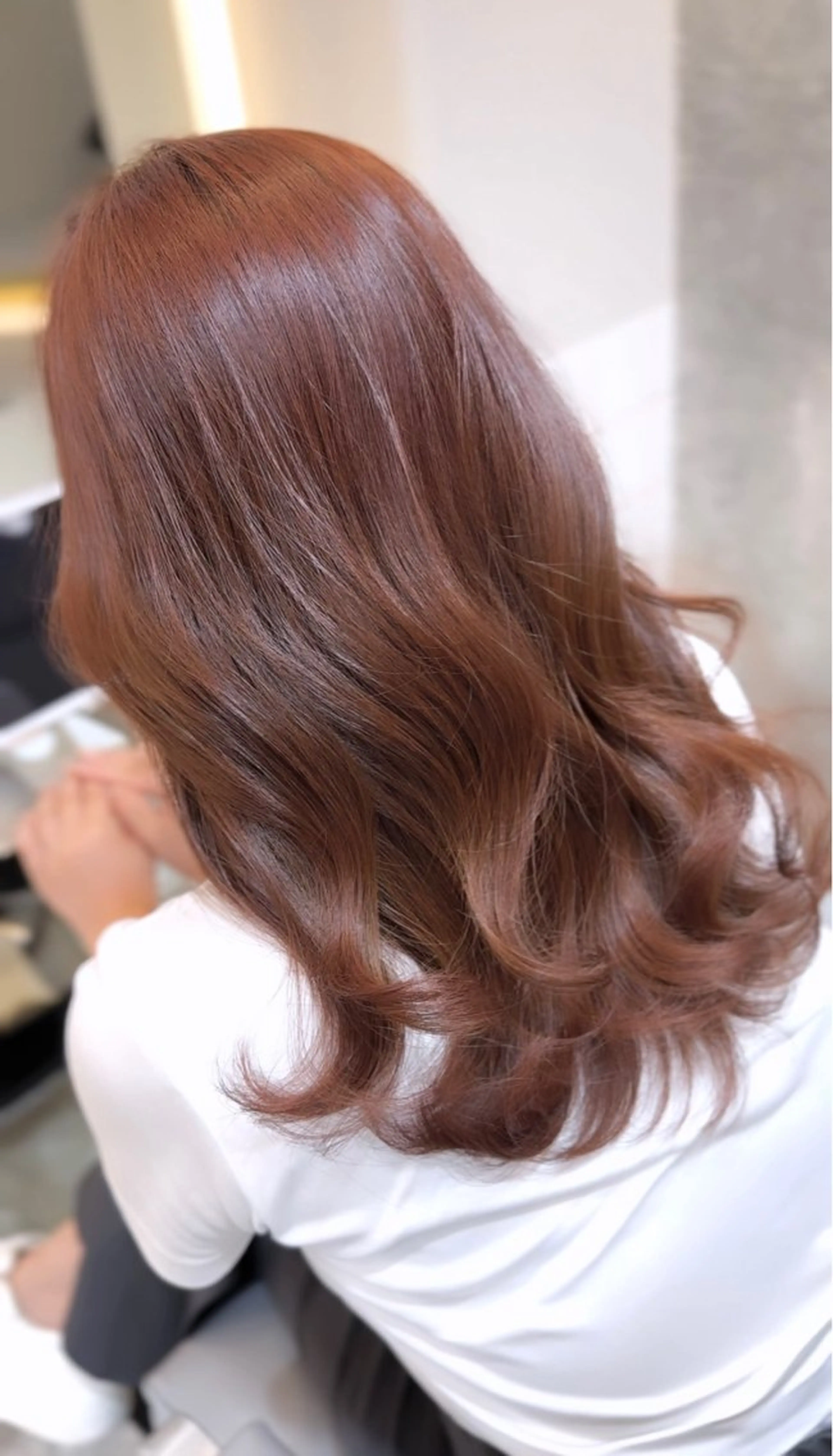 ミディアム カラー カット ヘアカラー トリートメント ヘッドスパ 髪質改善/韓国ヘア レイヤー/新宿/ロミのヘアスタイル