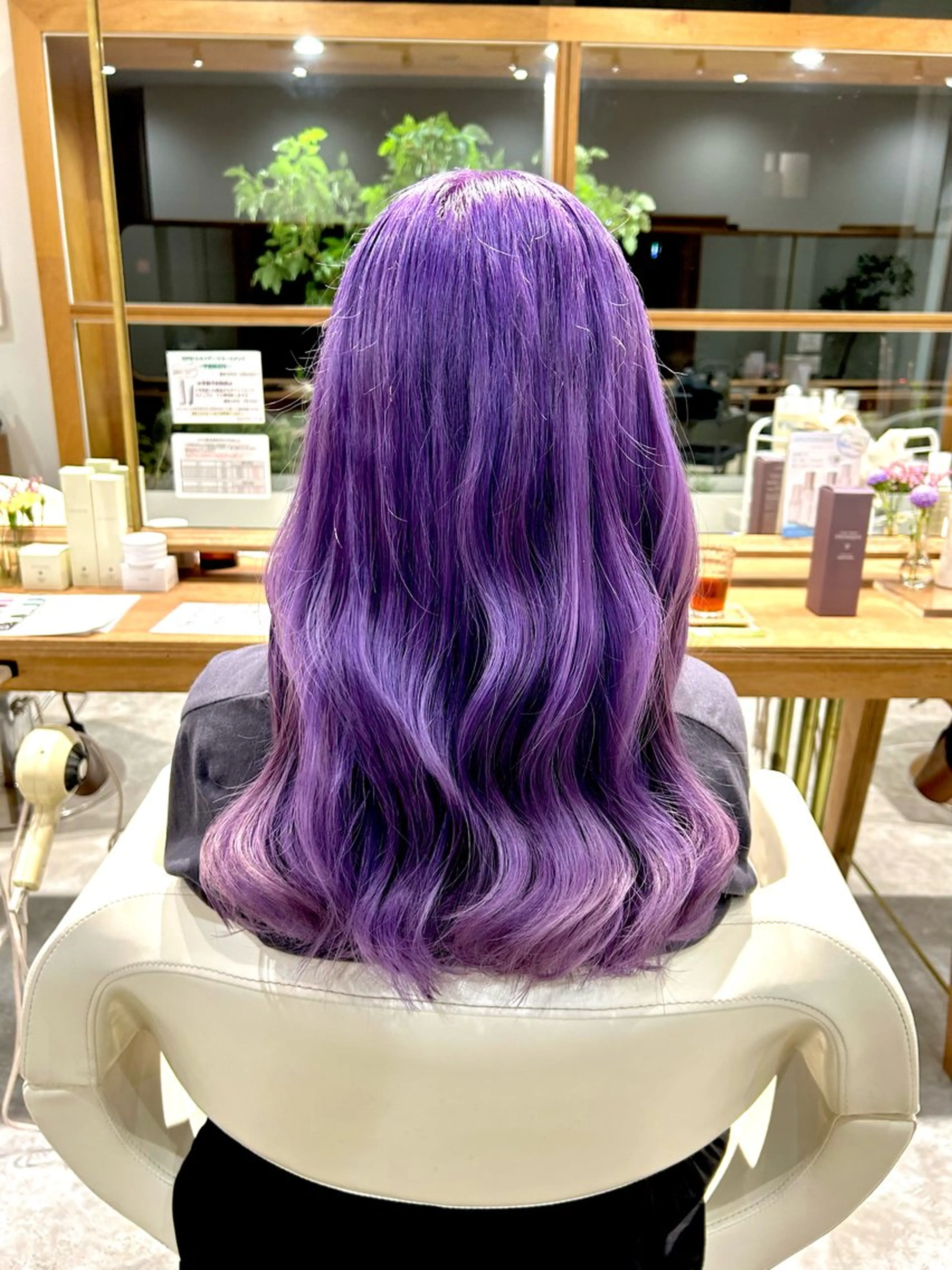 セミロング カラー バイオレットカラー ヘアカラー 佐藤 悠生 メンズパーマ.カットのヘアスタイル