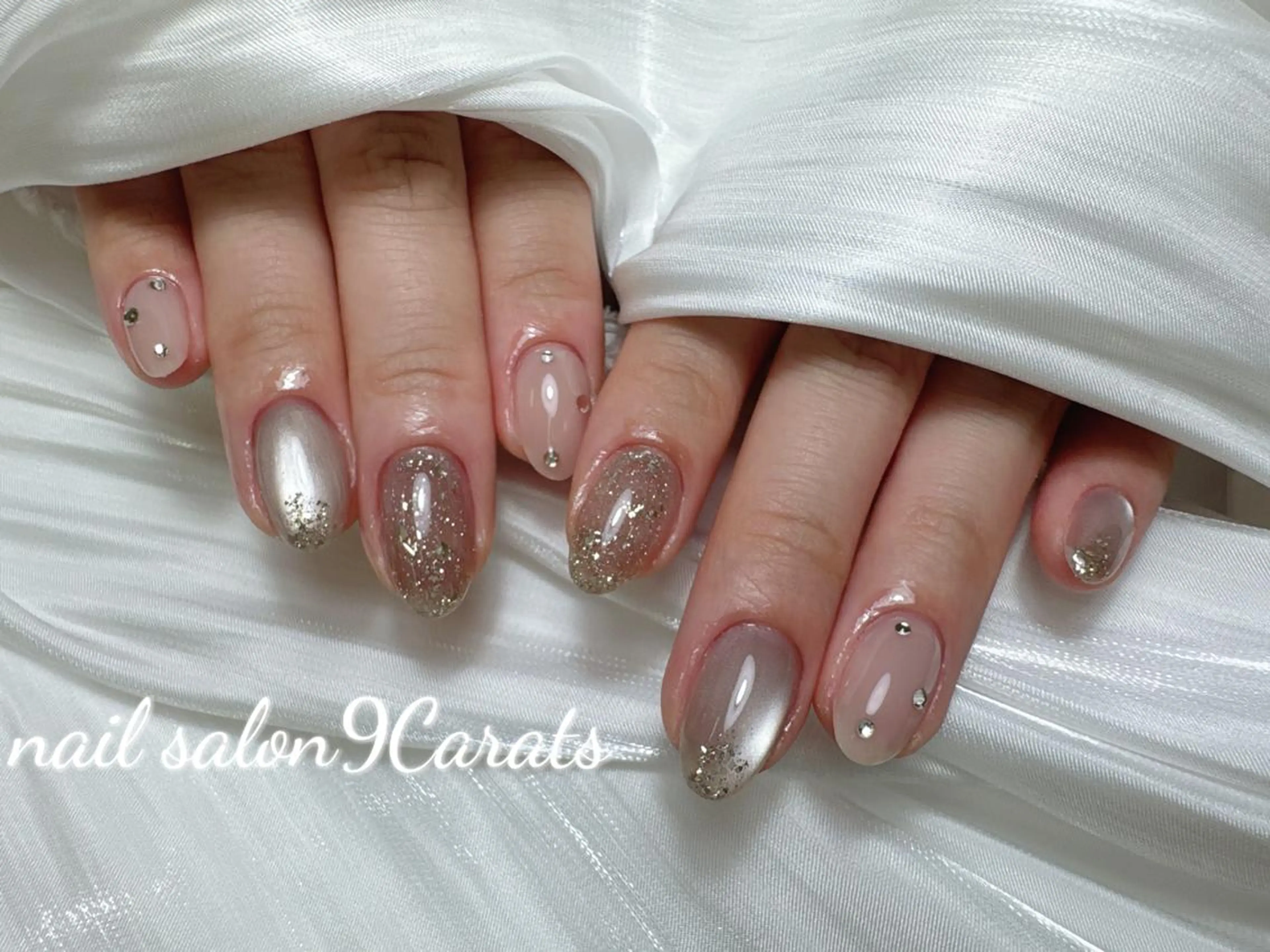 ネイル 💜ワンホンネイル ナインカラット💎のネイルデザイン