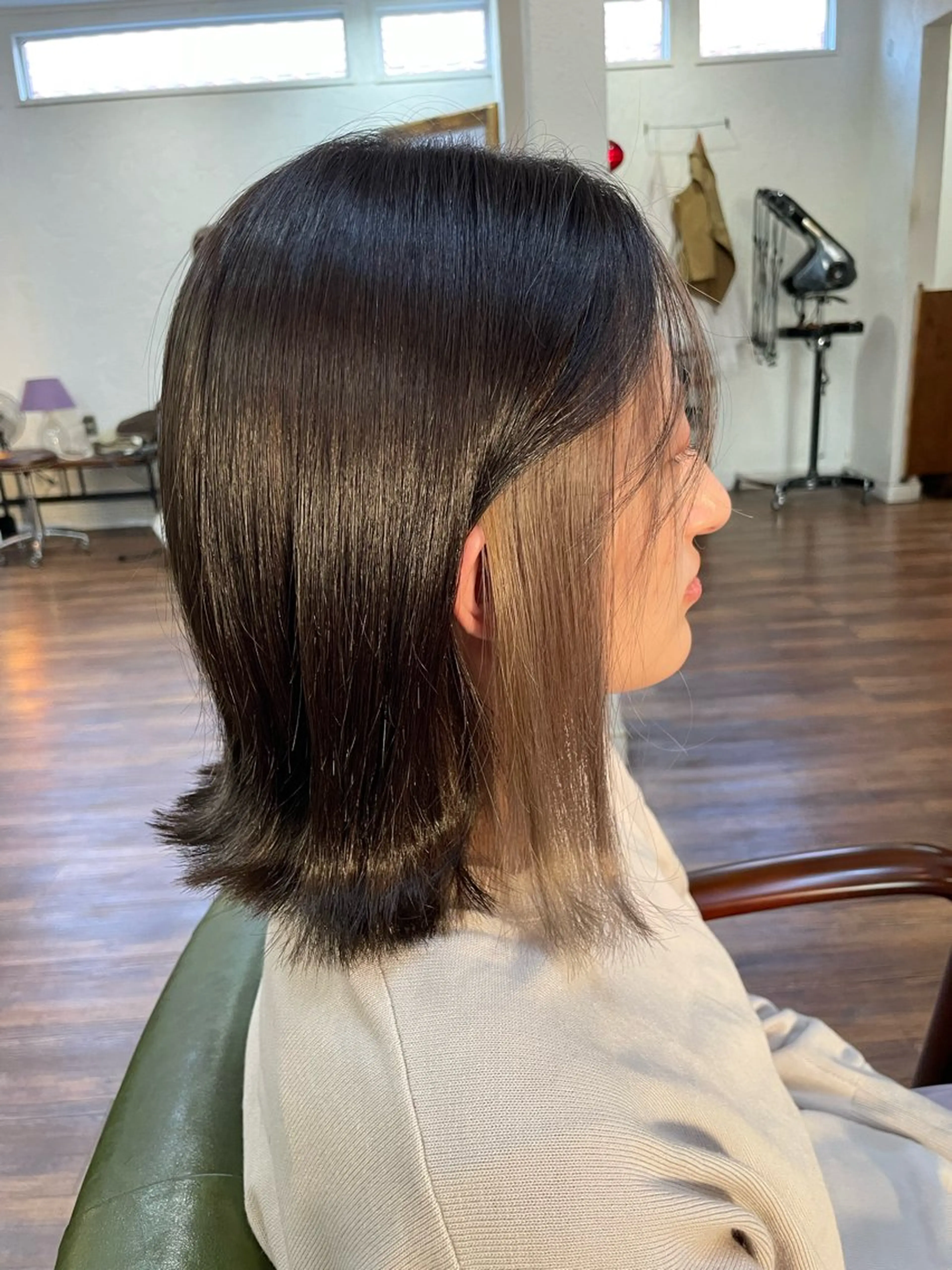 ミディアム ヘアカラー 下林 雅明のヘアスタイル