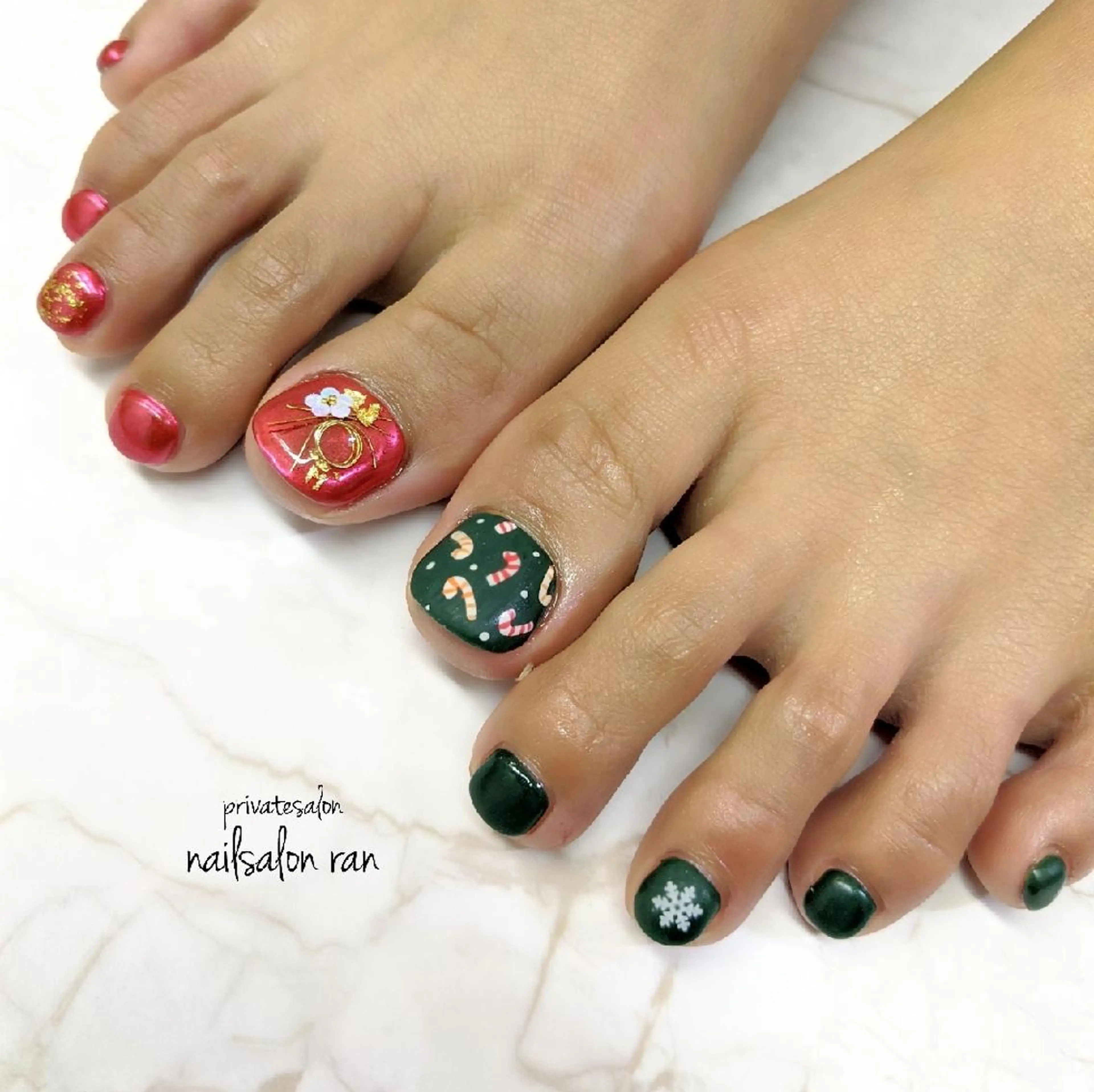 ネイル 持ち込み 冬ネイル クリスマス nailsalon ranのネイルデザイン