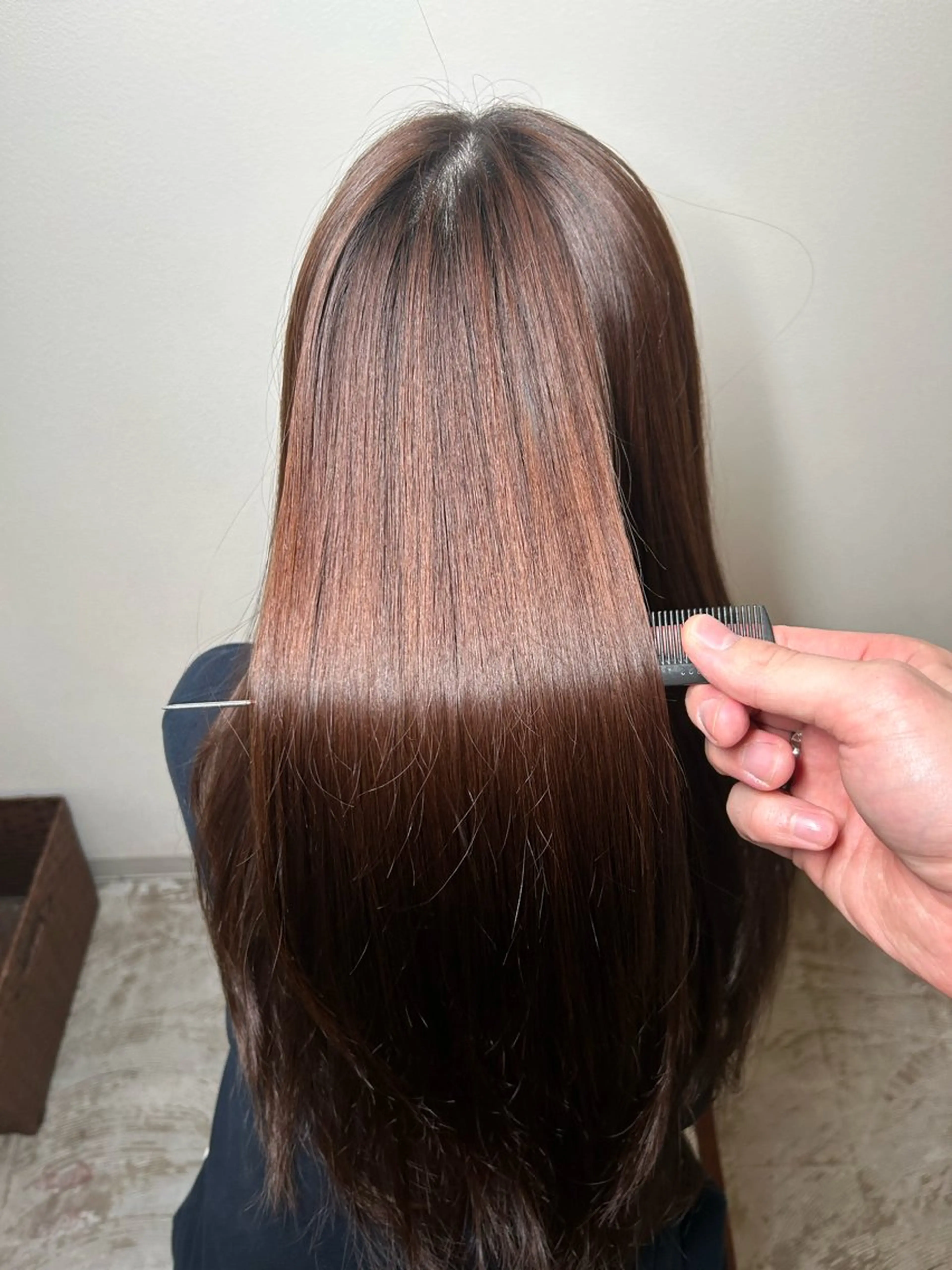 ロング カット 縮毛矯正 トリートメント 小澤 一稀のヘアスタイル