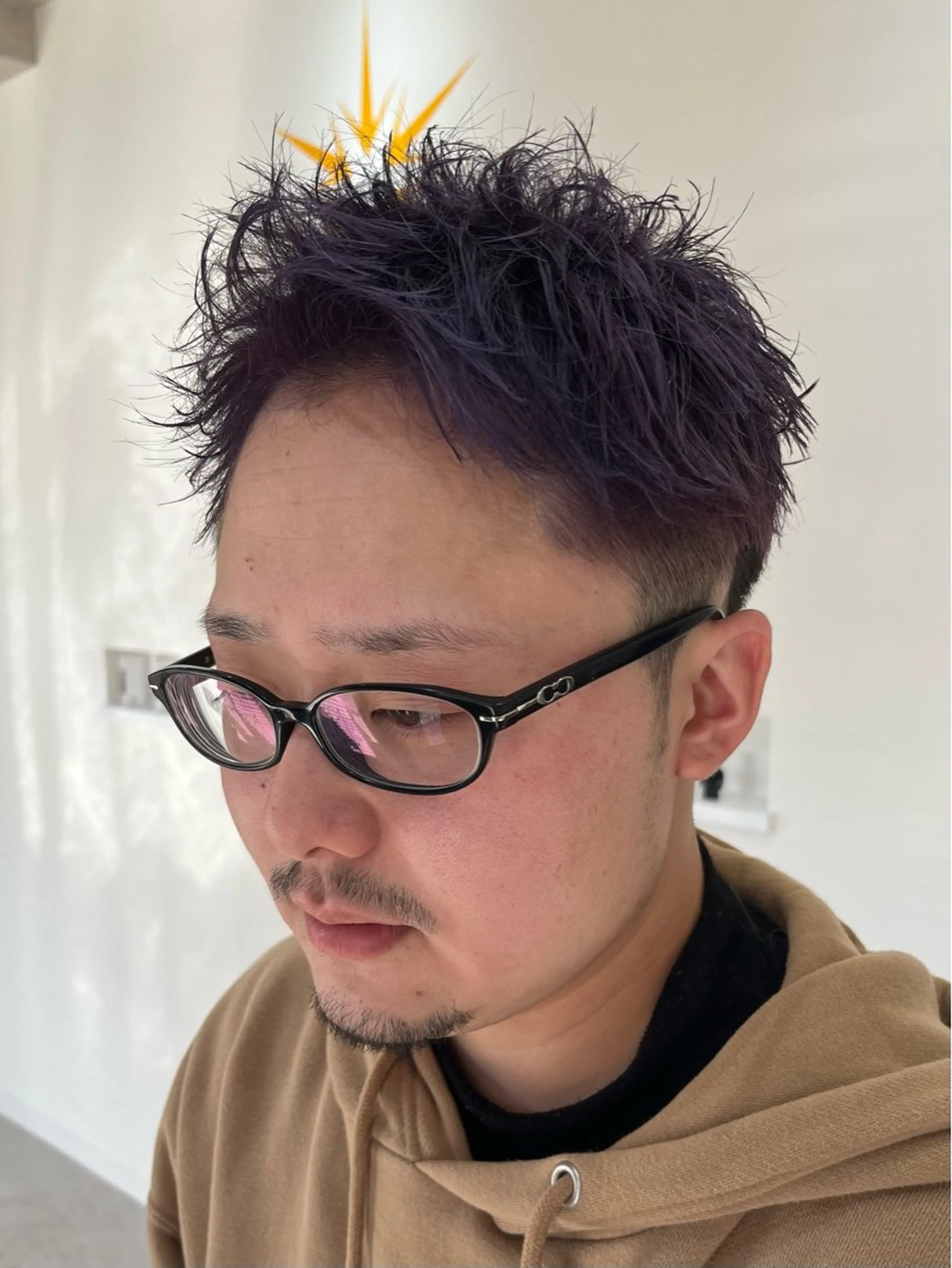 ショート カラー メンズ アップバング メンズハイトーン メンズショート ハイトーンカラー ショートヘア カット ヘアカラー トリートメント 【店長】メンズ職人 短髪　ハイトーン🔥のヘアスタイル