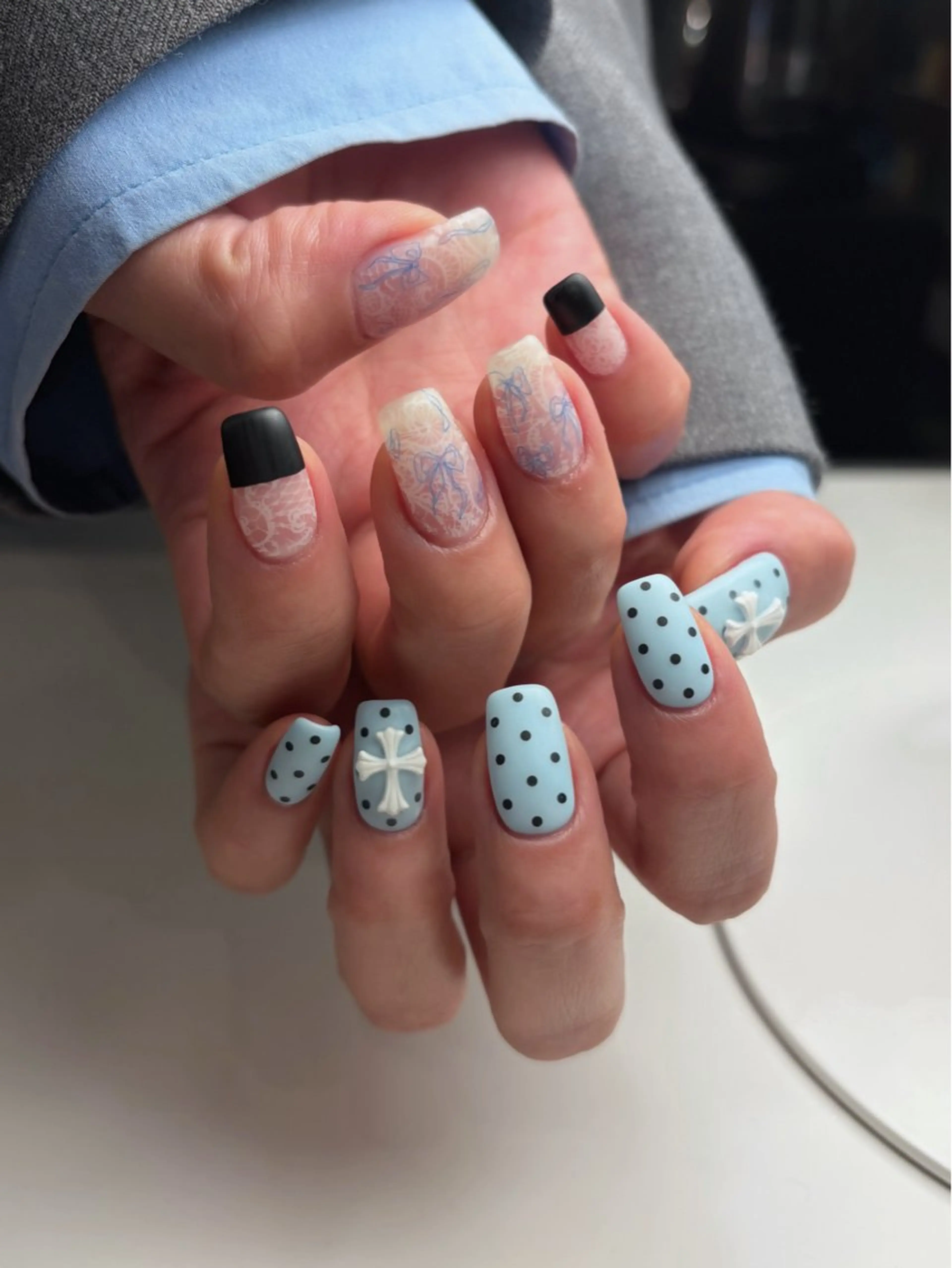 ネイル ドット レース 🌼大西洋子 laughl🌼のネイルデザイン