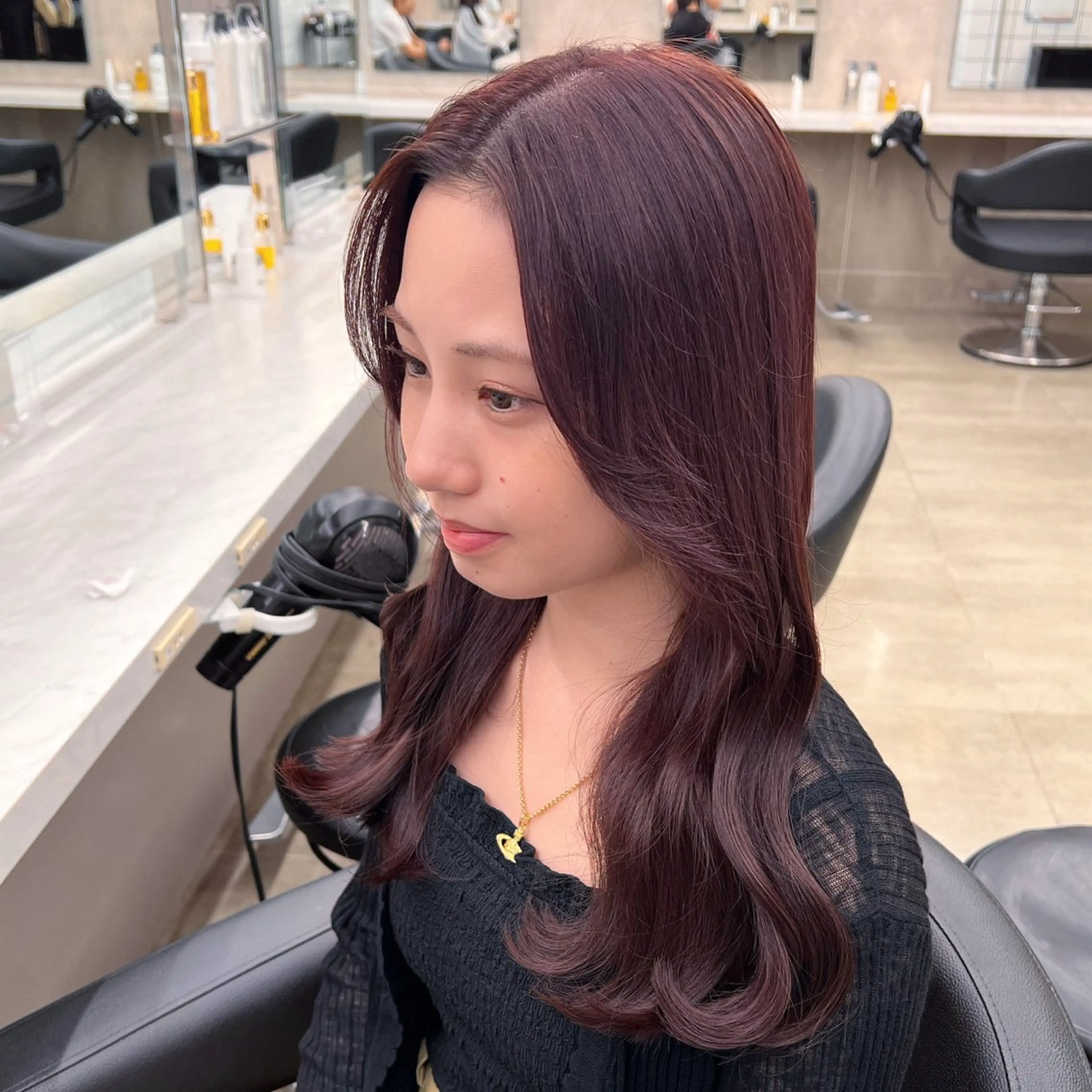 セミロング カラー 💖札幌カラー 指名No.1💖玲奈のヘアスタイル