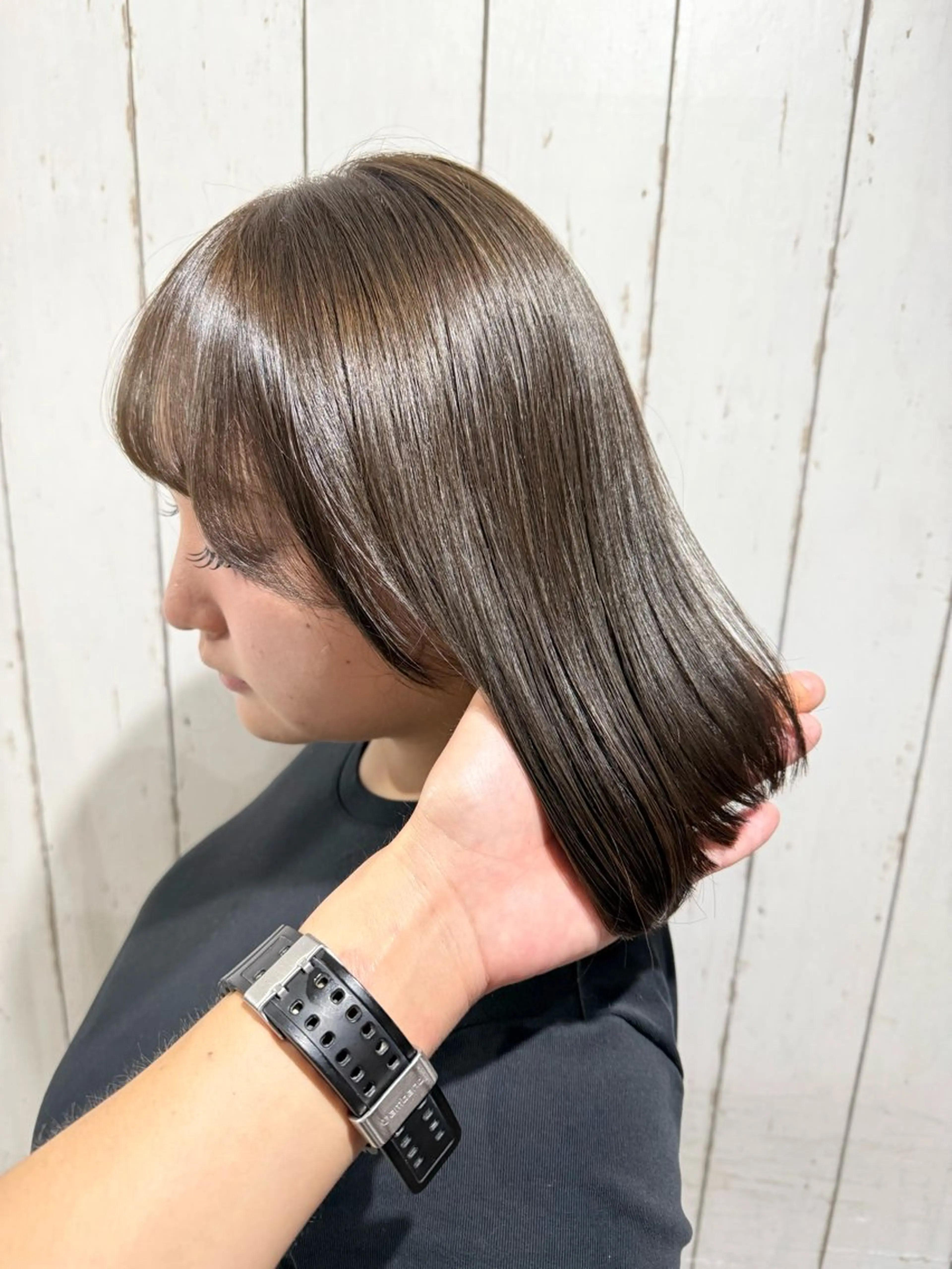 ミディアム カラー ヘアアレンジ アッシュ ブルーカラー ブルーアッシュ 髪質改善 トリートメント カット ヘアカラー トリートメント 👑指名率No.1 👑坂口飛翔のヘアスタイル