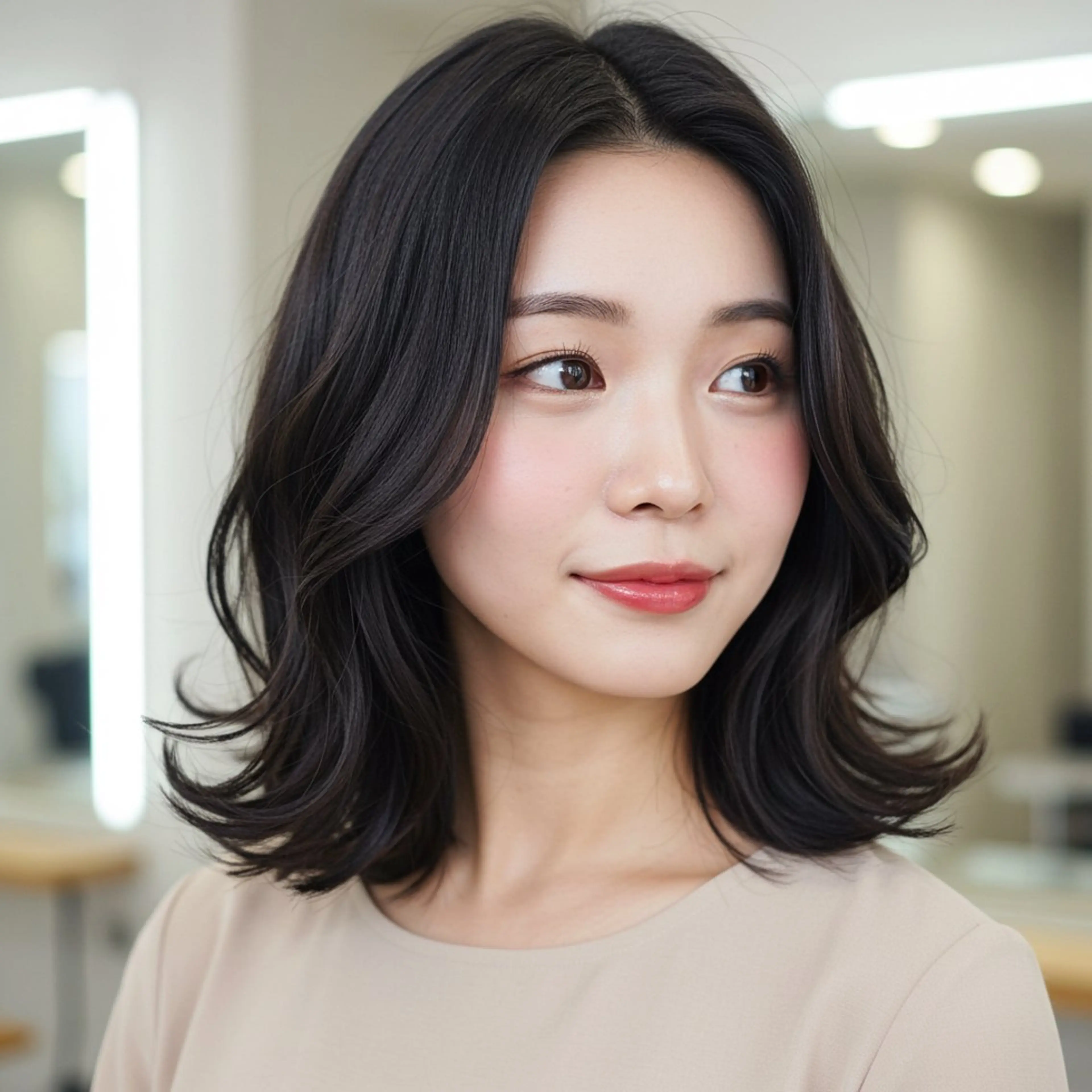 ミディアム 似合わせボブ✖️ 韓国レイヤー✨小関のヘアスタイル