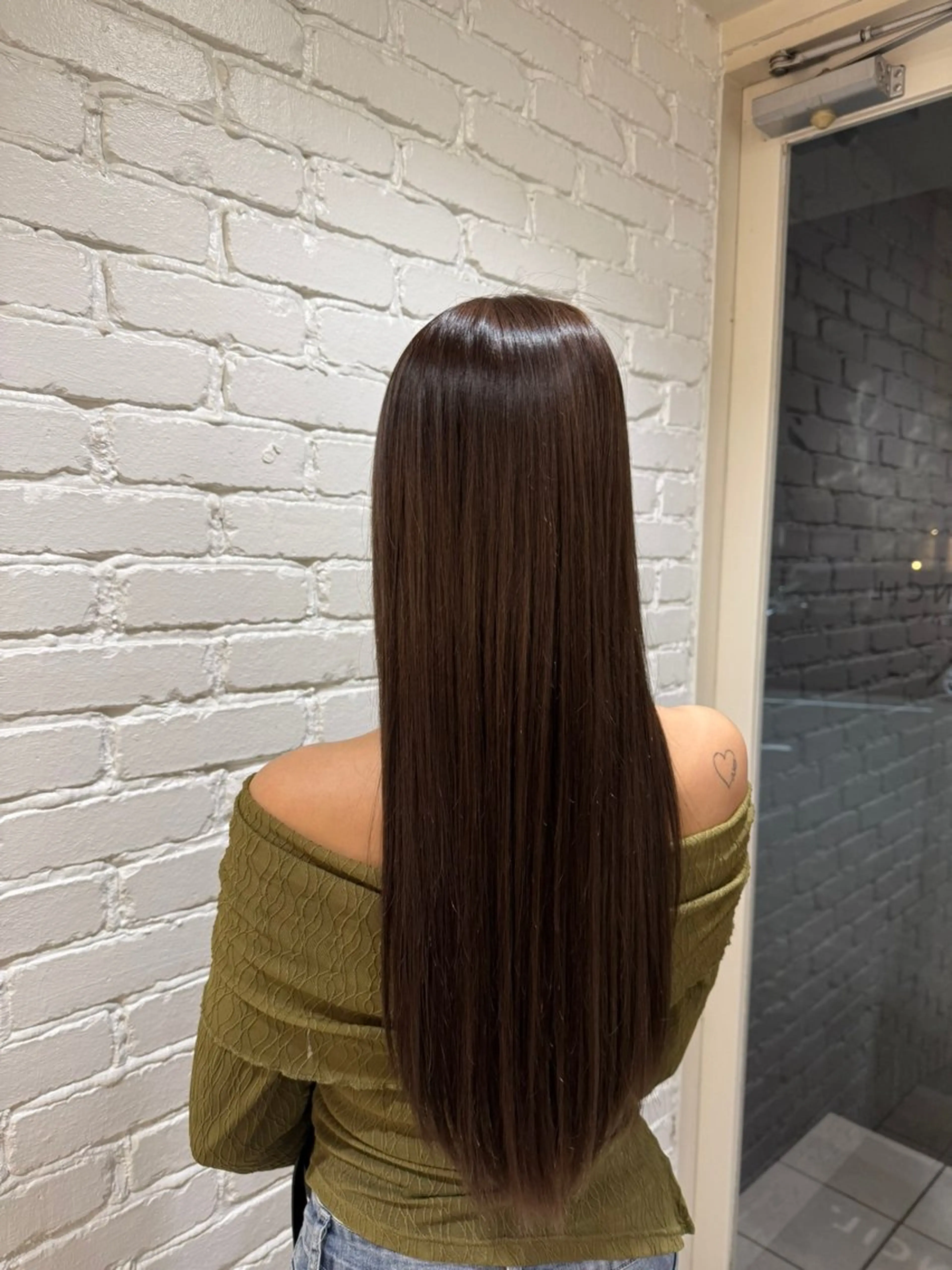 ロング カラー ブラウンカラー 縮毛矯正 🩰韓国レイヤー🩷 艶カラー🌷小栁歩美のヘアスタイル