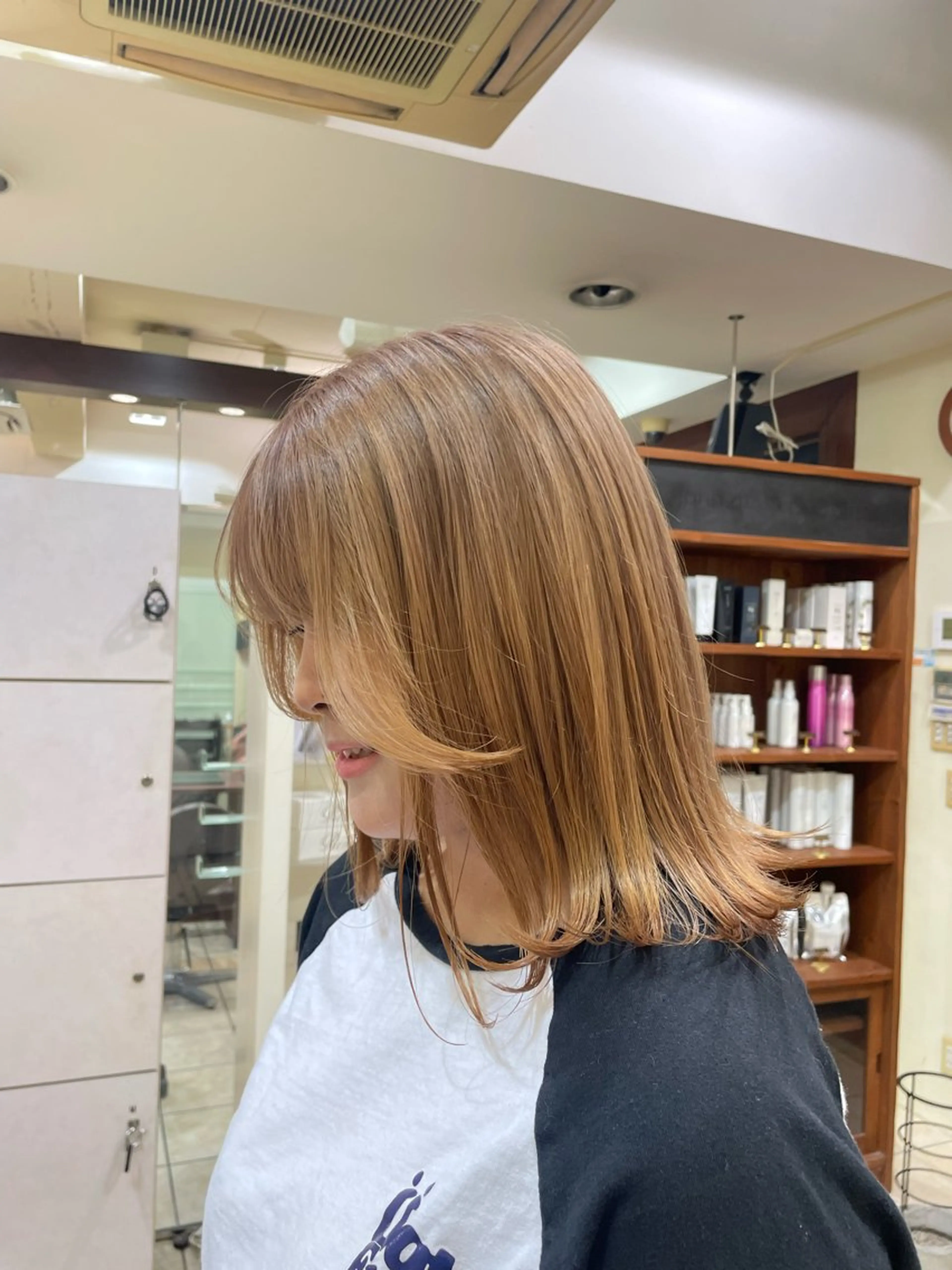 カラー ヘアカラー トリートメント 桑田 新菜のヘアスタイル