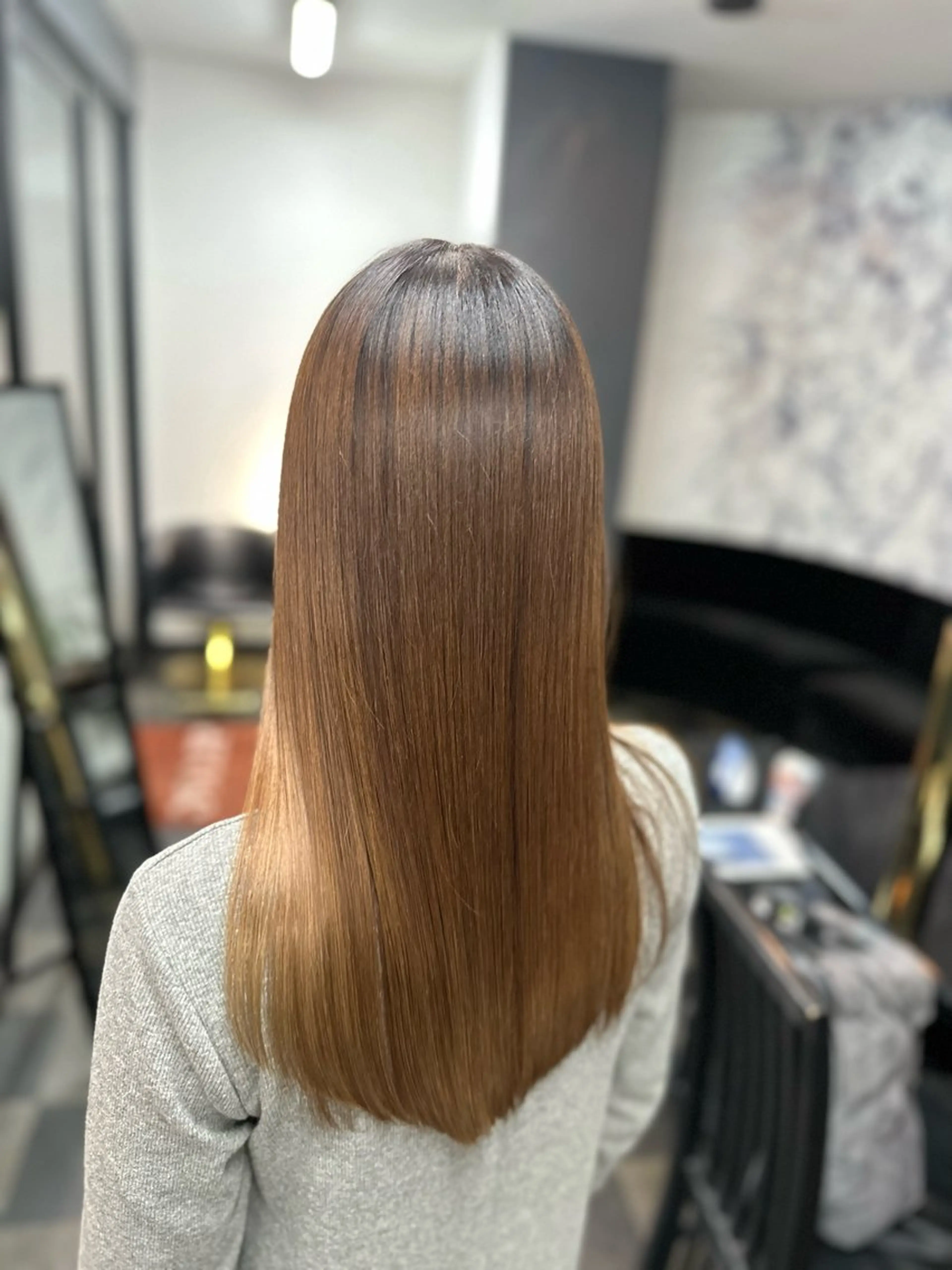 ロング 縮毛矯正 北村 理奈のヘアスタイル