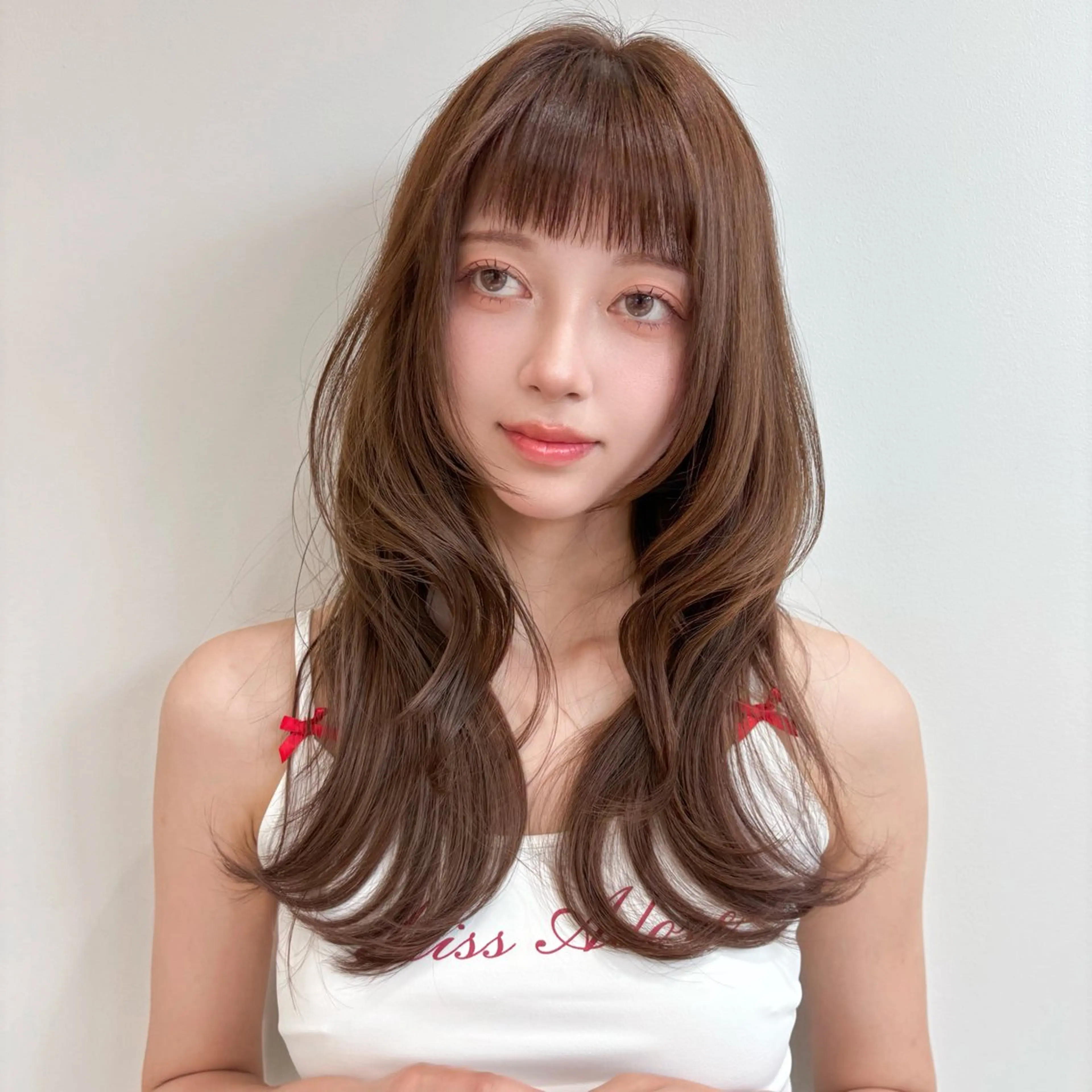 ロング ヘアカラー トリートメント 原宿/韓国レイヤー ボブ/顔周りYasuのヘアスタイル