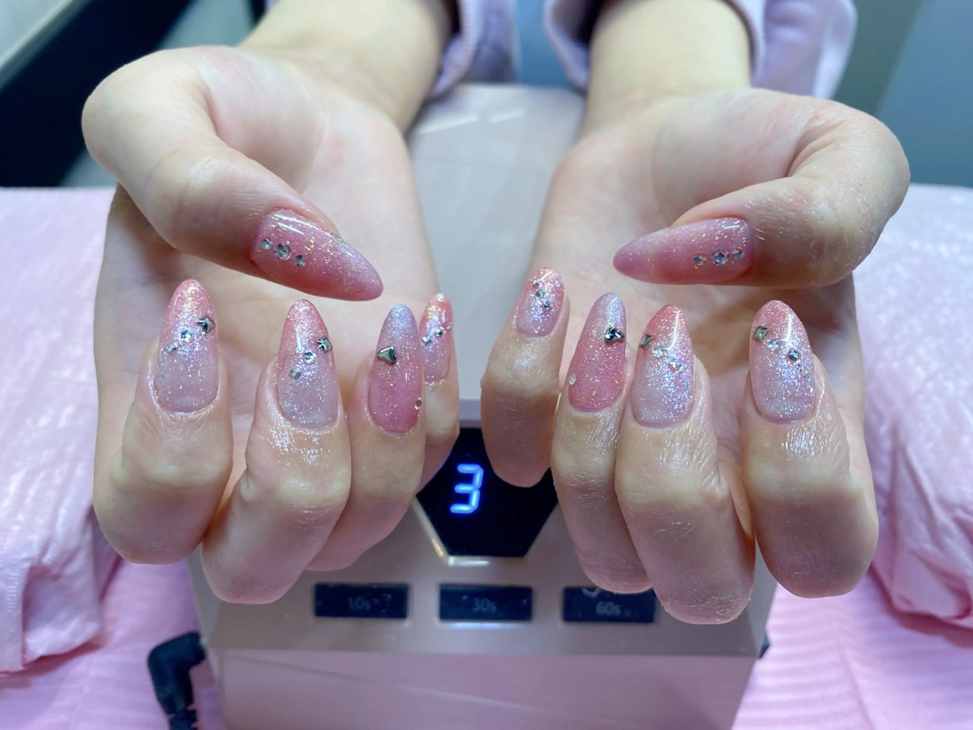 ネイル グラデーション キラキラネイル ラメ(グリッター) マグネットネイル H あさこのネイルデザイン