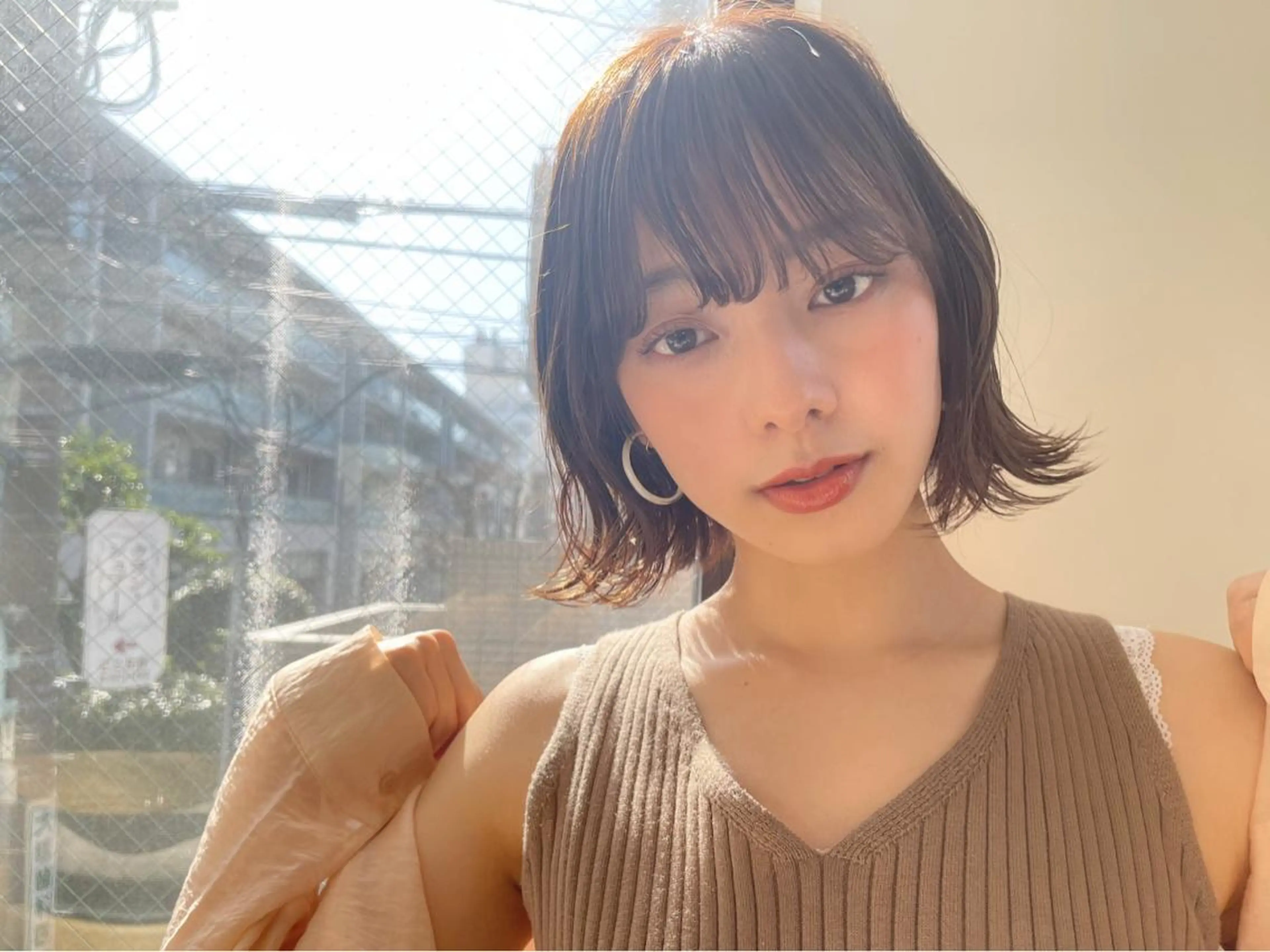 ミディアム カット ヘアカラー トリートメント イメチェンカット✂️ 錦糸町佐藤店長のヘアスタイル