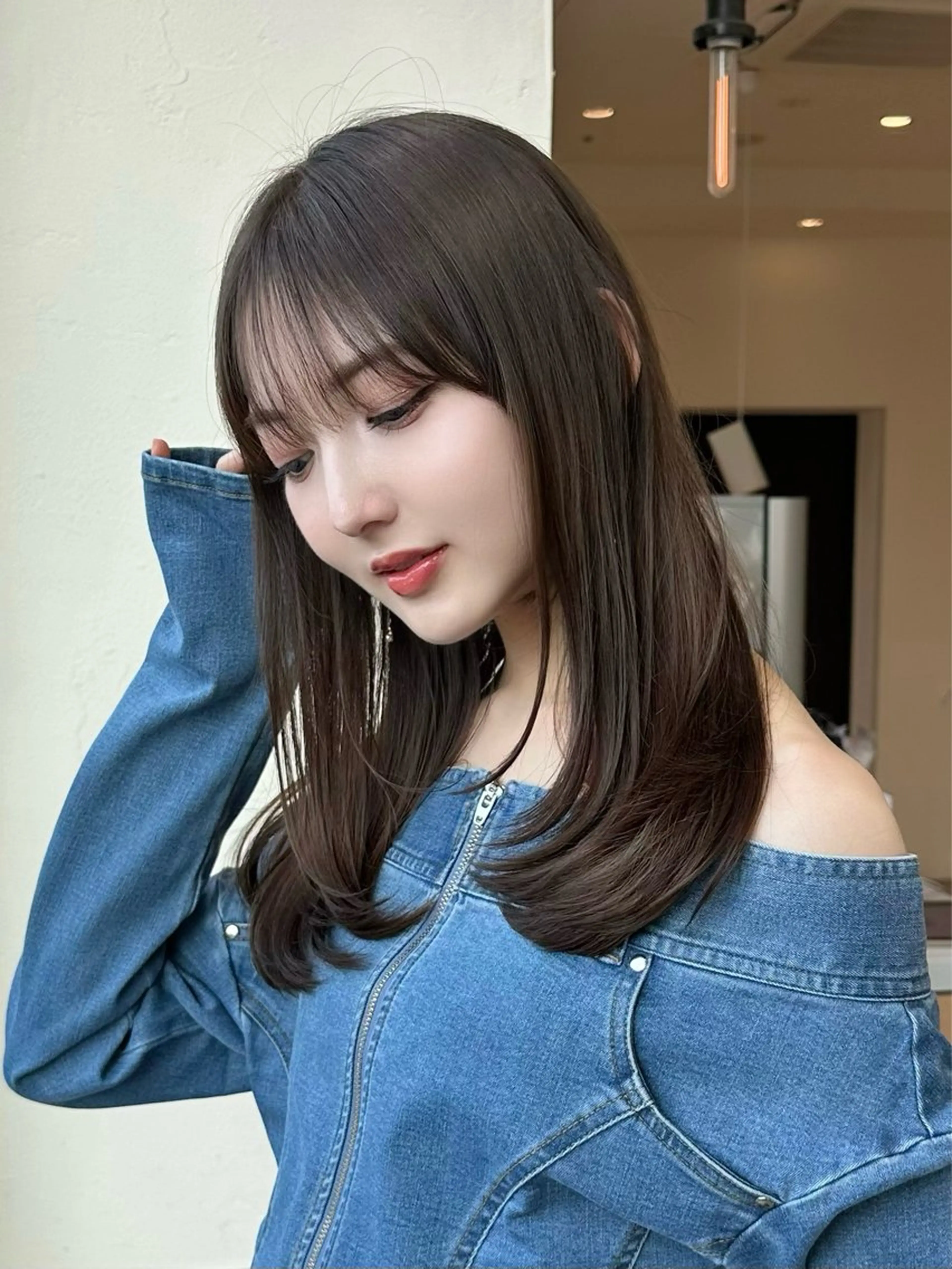 ミディアム カラー ヘアアレンジ ⭐️銀座/ショート/ 艶カラー/りょうがのヘアスタイル