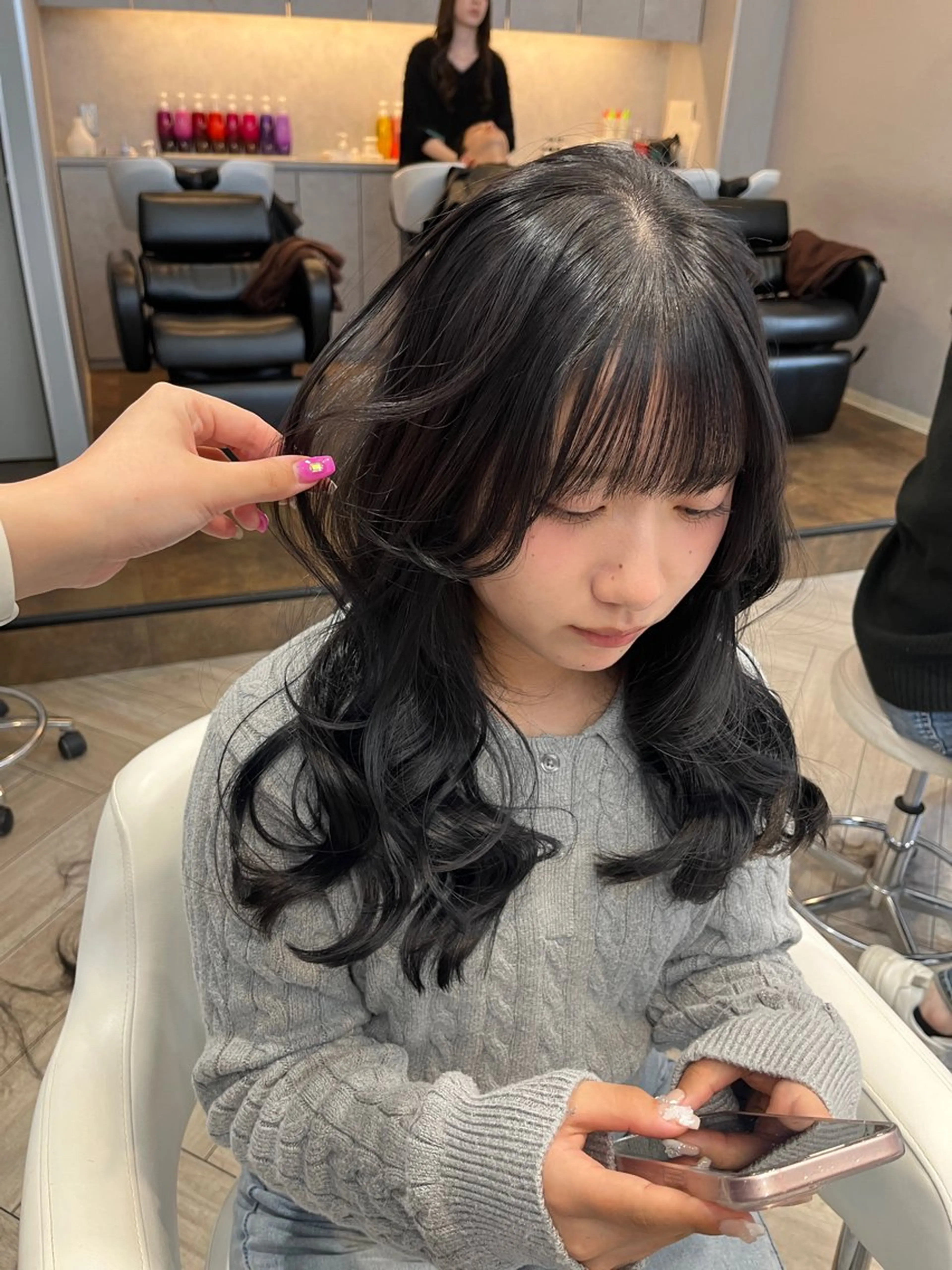 ロング カット ヘアカラー トリートメント AVANCE. chisatoのヘアスタイル