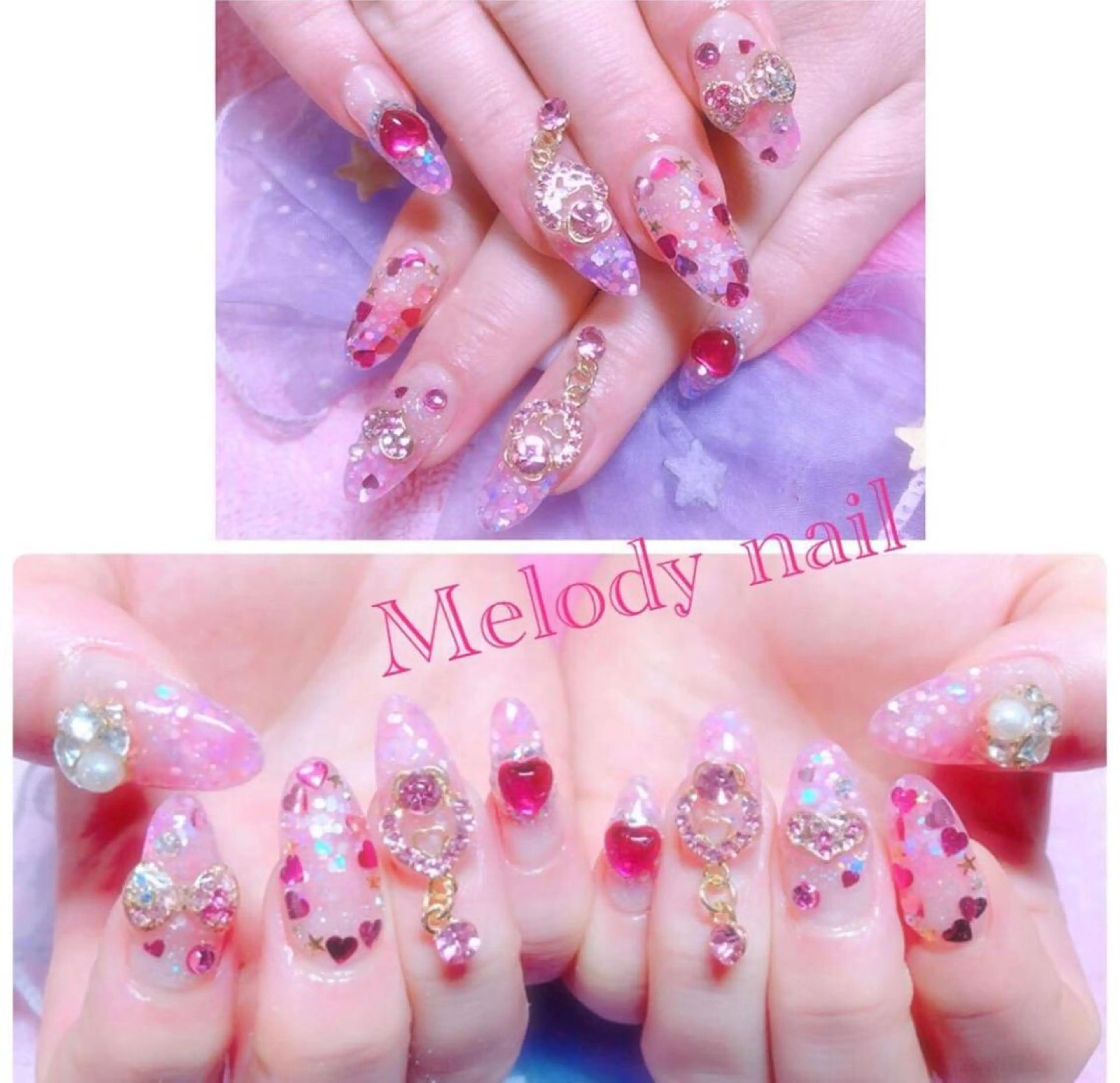 ロング ネイル スカルプネイル Melody nailのネイルデザイン
