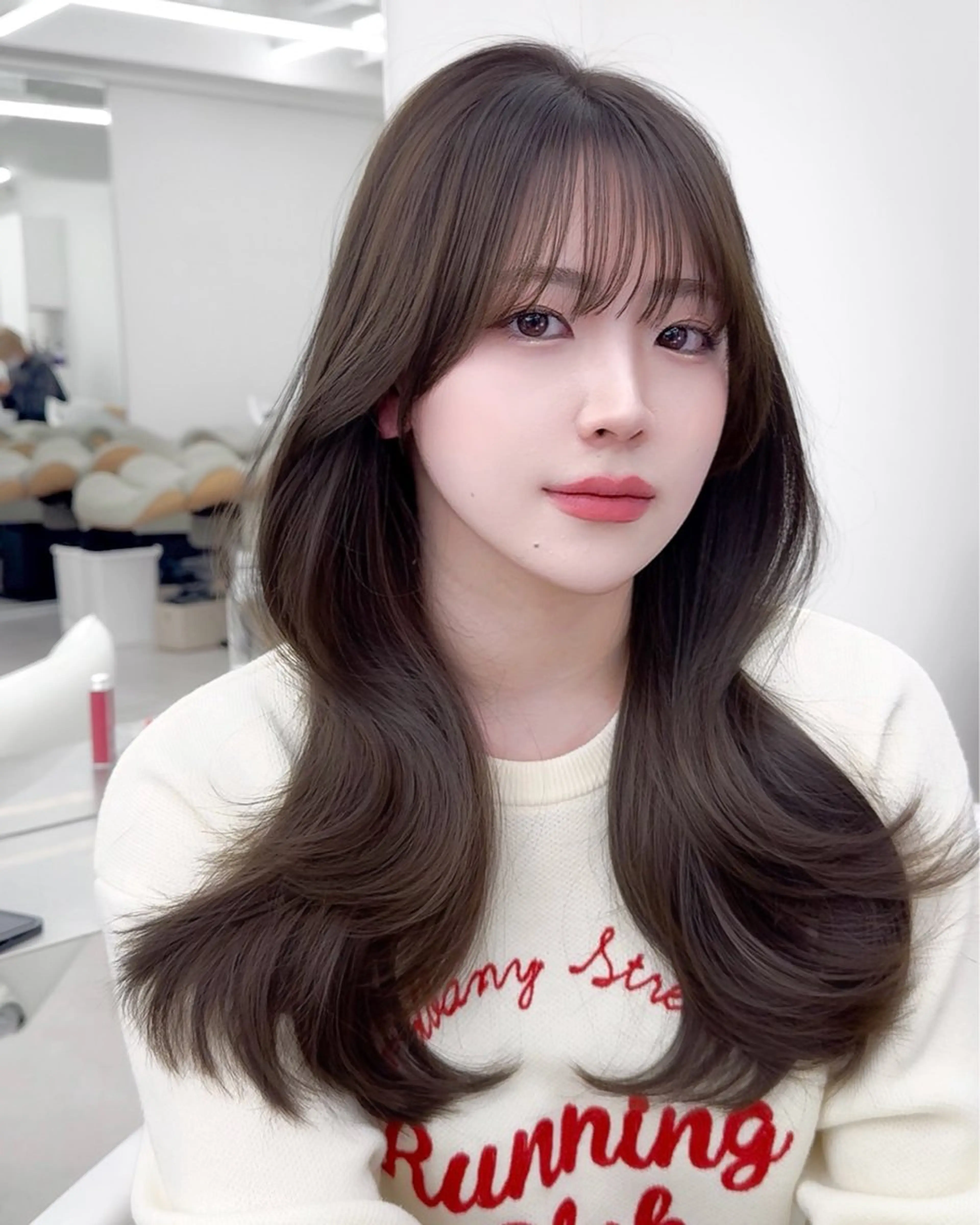 ロング カラー カット ヘアカラー トリートメント 韓国ヘア　紗希 🦋のヘアスタイル