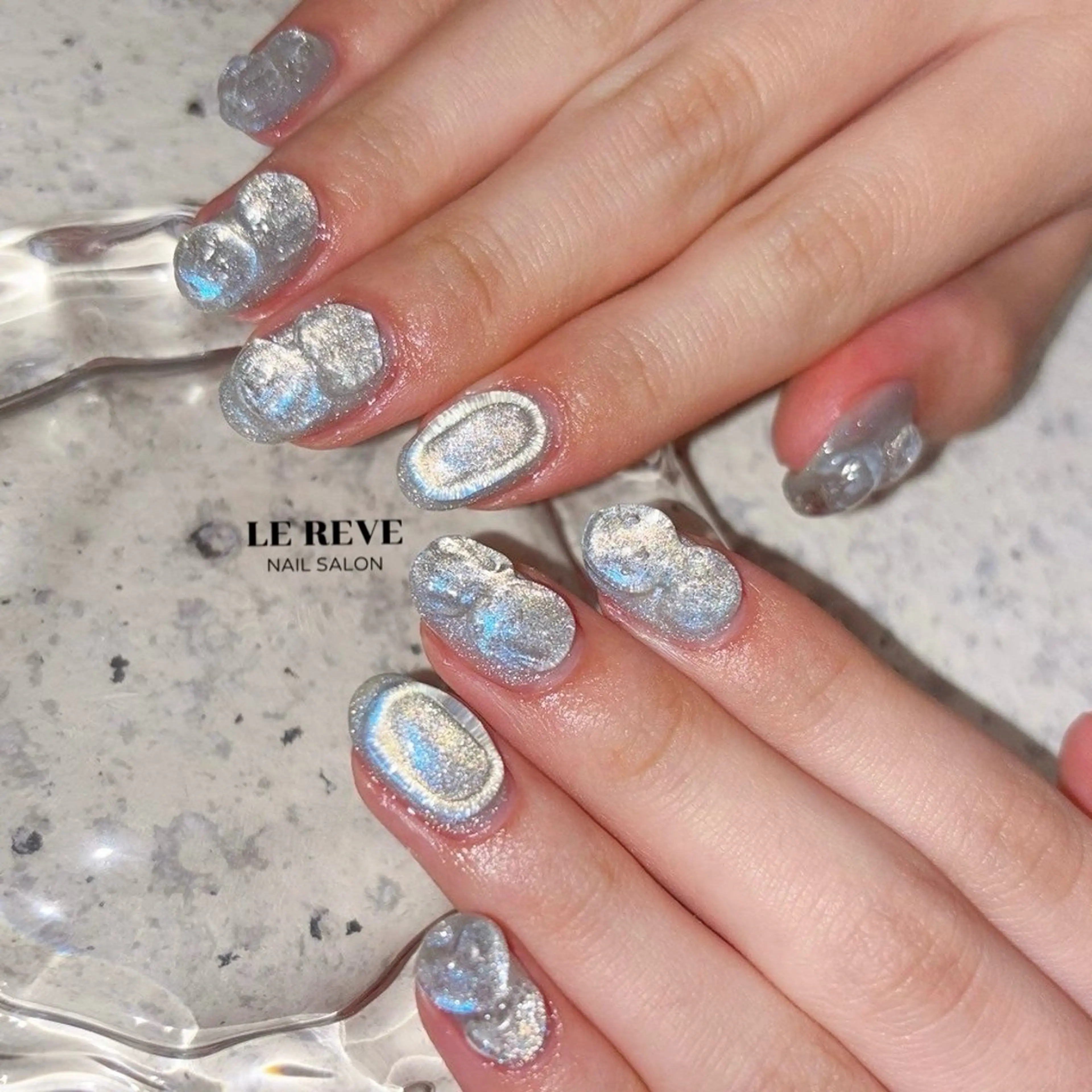 ネイル 韓国ネイル ニュアンスネイル シンプルネイル 春ネイル ワンホンネイル LE REVE nailsalonのネイルデザイン