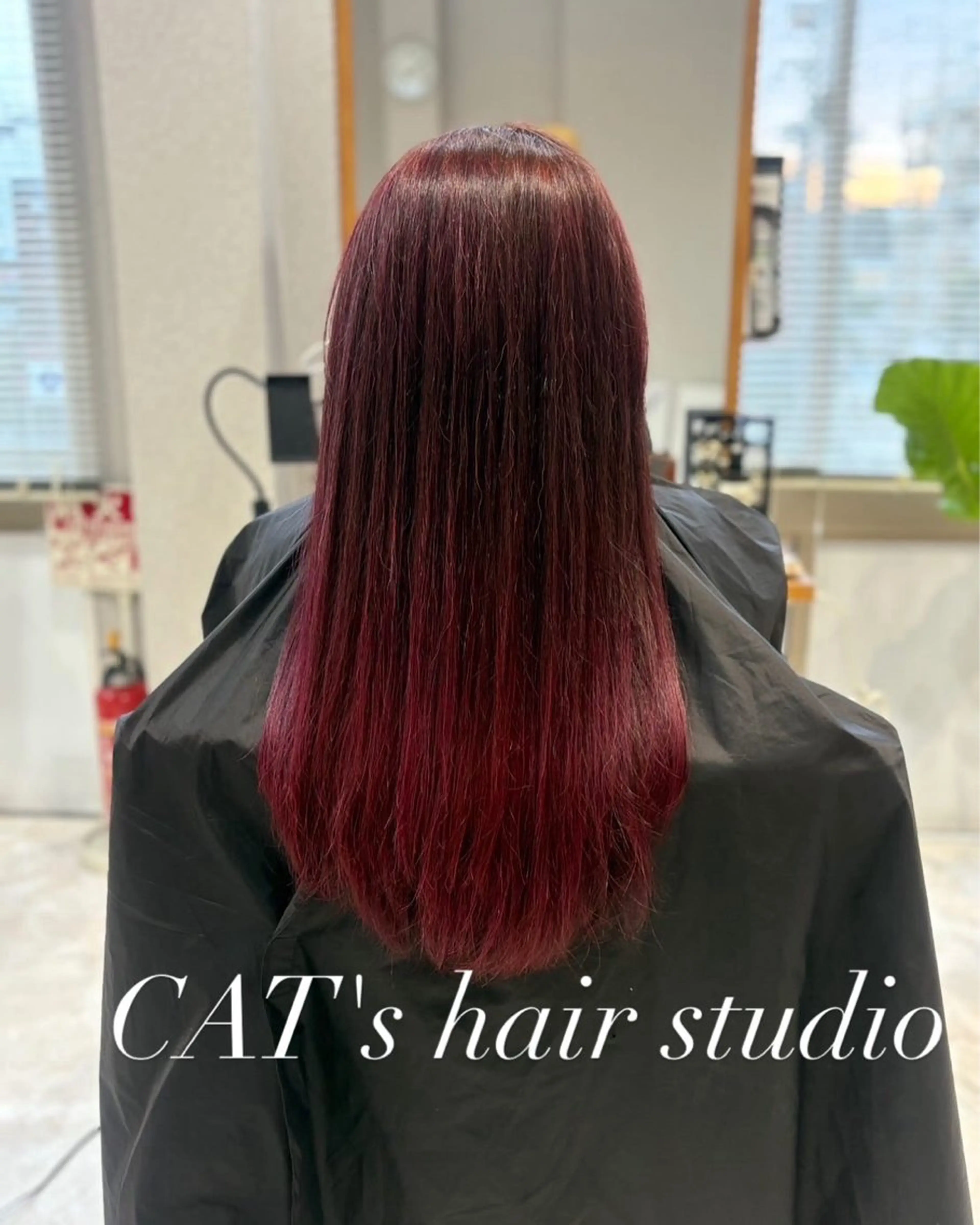 ロング カラー ブリーチ ダブルカラー ブリーチなしカラー ピンクカラー 家入 光のヘアスタイル